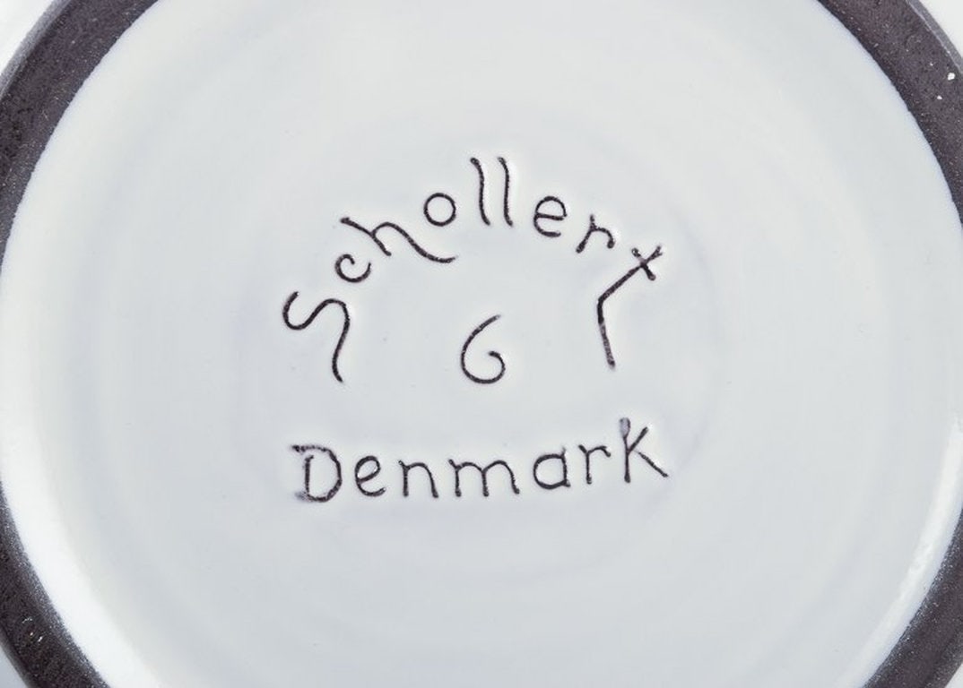 Schollert, Denmark. Large ceramic bowl in modernist style. 1970s. - 8