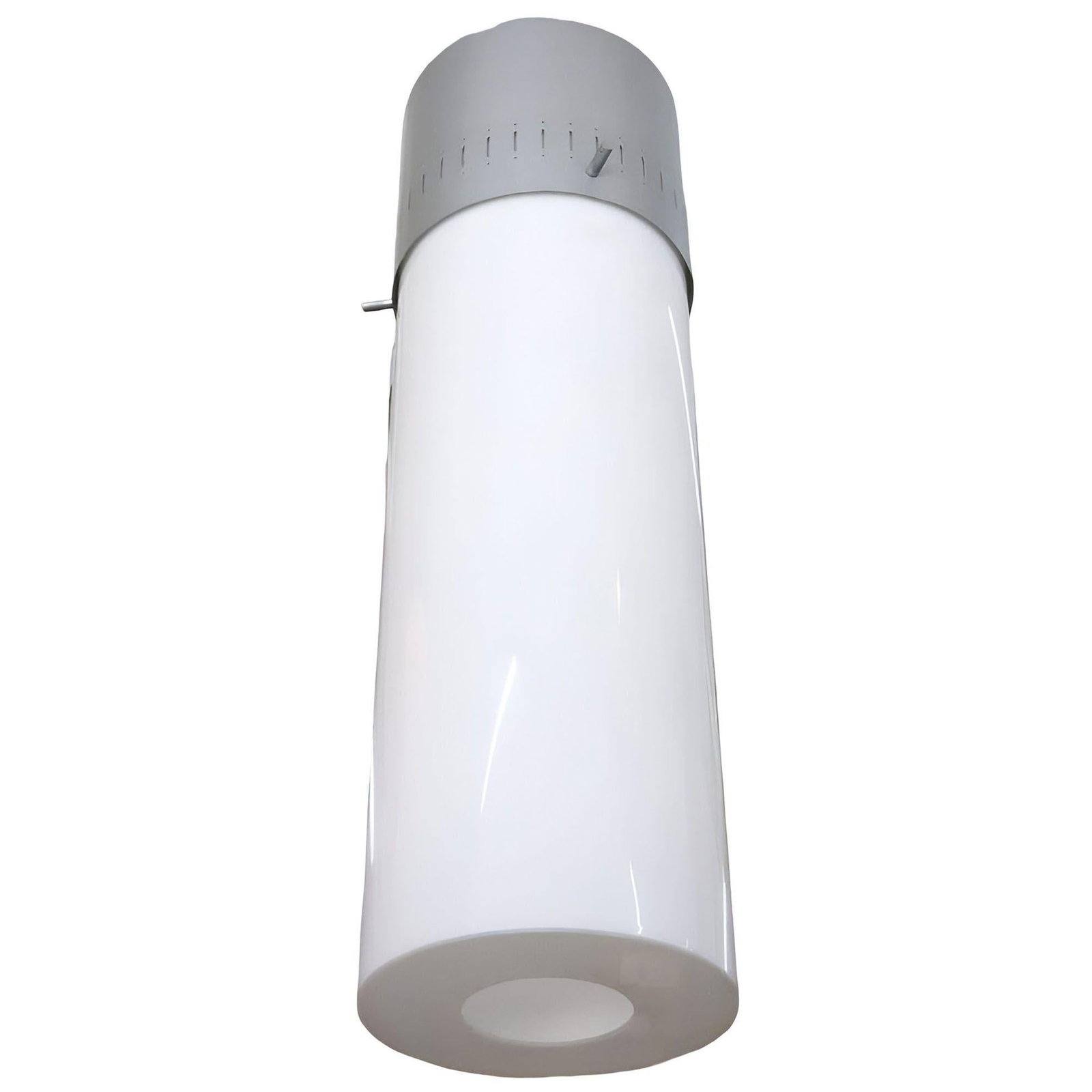 1958 Mid-century Modern Cylinder Acrylic & Steel Pendant, 2 Available - 2