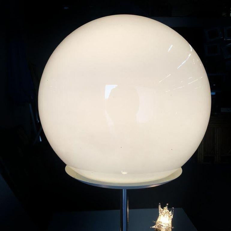 1970s Space Age Chrome Ball Table Lamp W/ Fours Lights, Attributed to Torino - 4