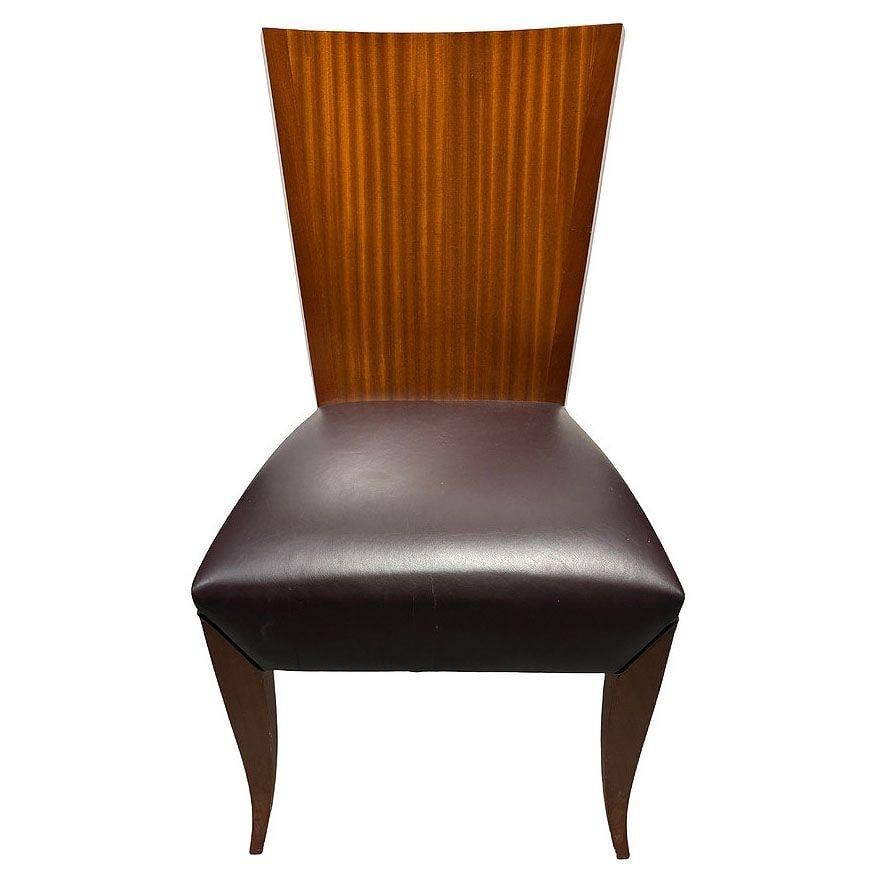 Dakota Jackson "Aldabhra" Sculptural Side Chair w/ Black Leather Seat - 2