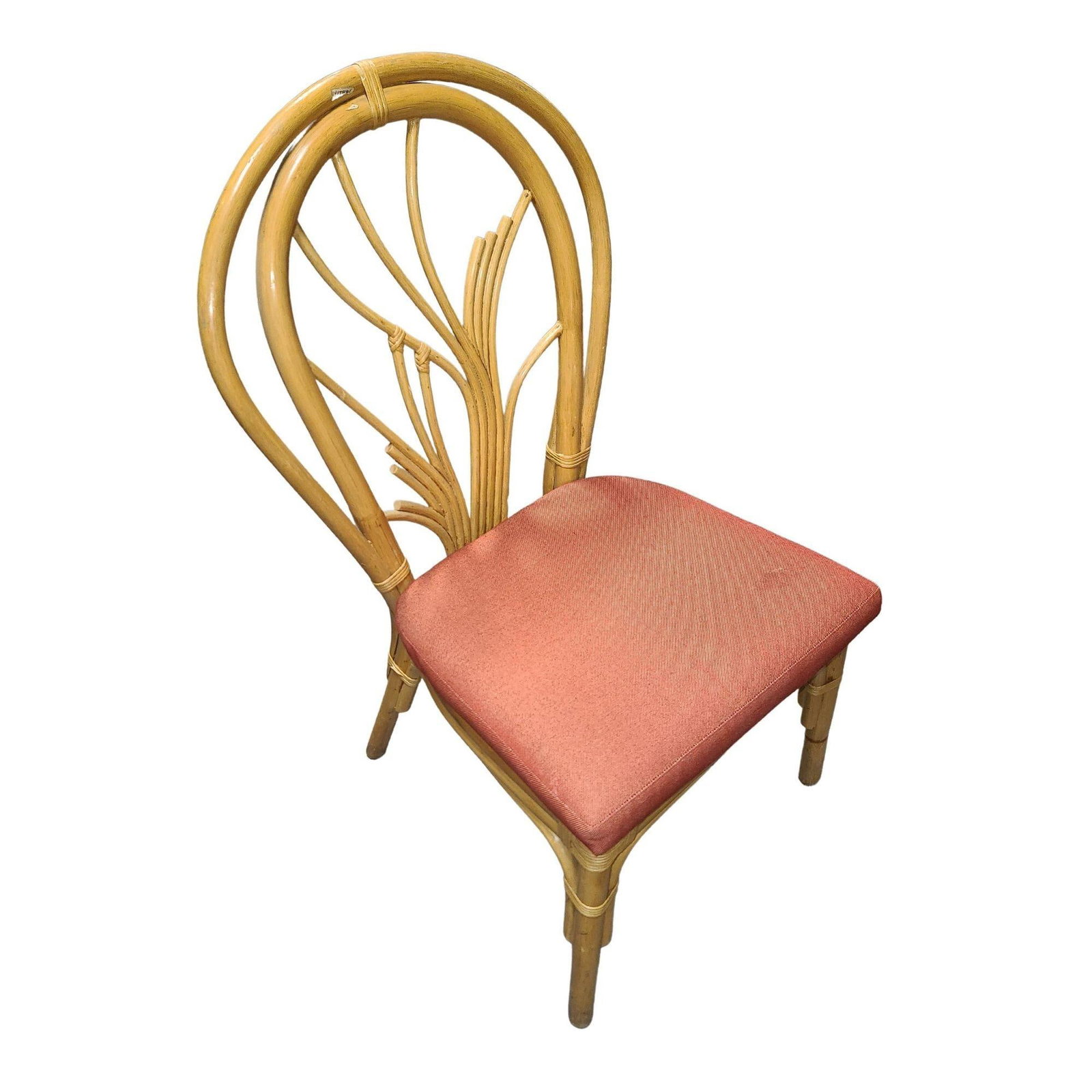 Restored Bent "Palm" Rattan Dining Side Chair, Set of 6 - 2