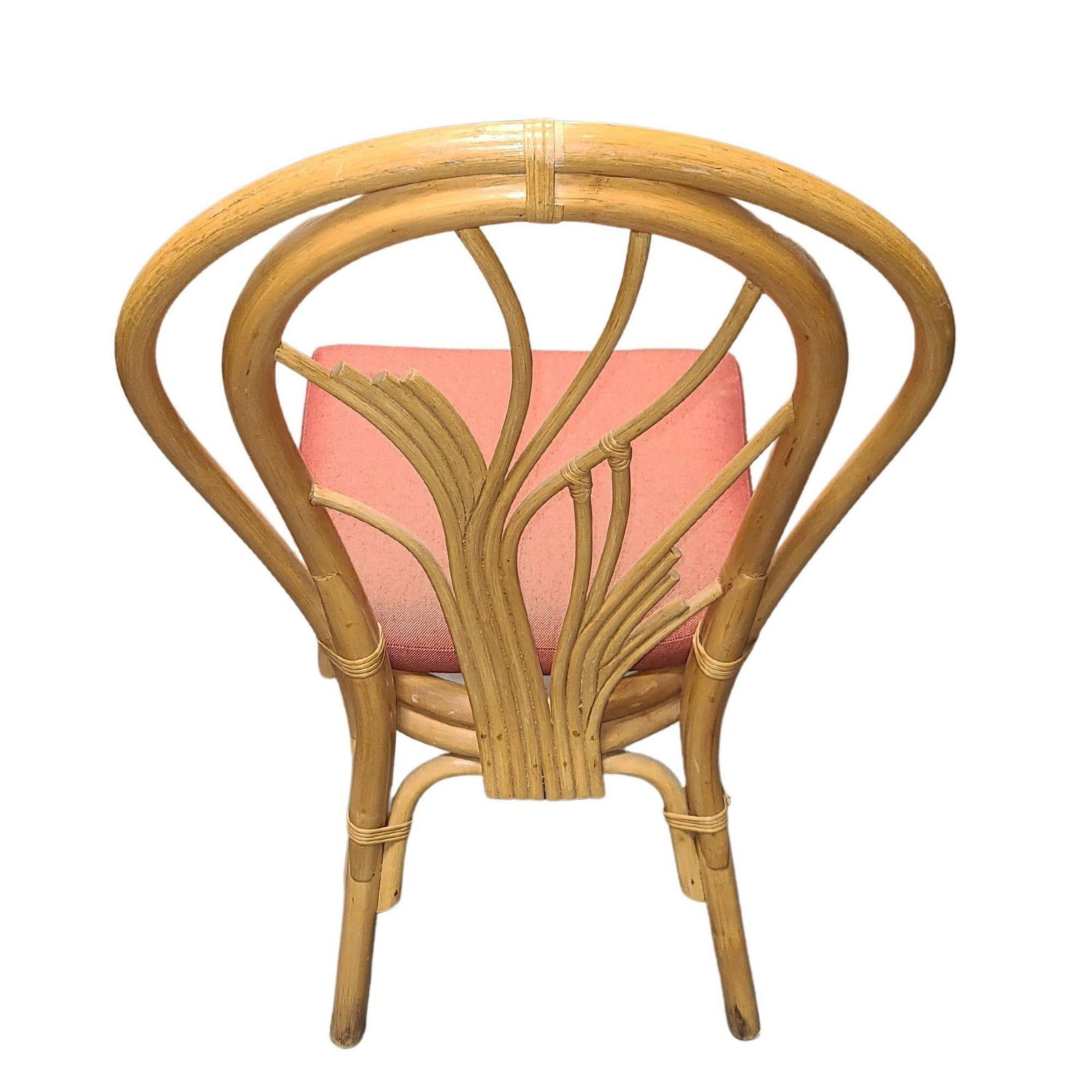 Restored Bent "Palm" Rattan Dining Side Chair, Set of 6 - 4