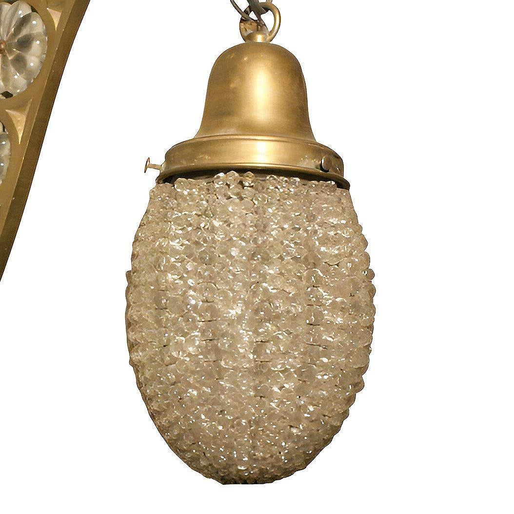 Belle Epoque Electric Scrolling Brass Crystal Sconce w Beaded Shade, 2 Available - 3