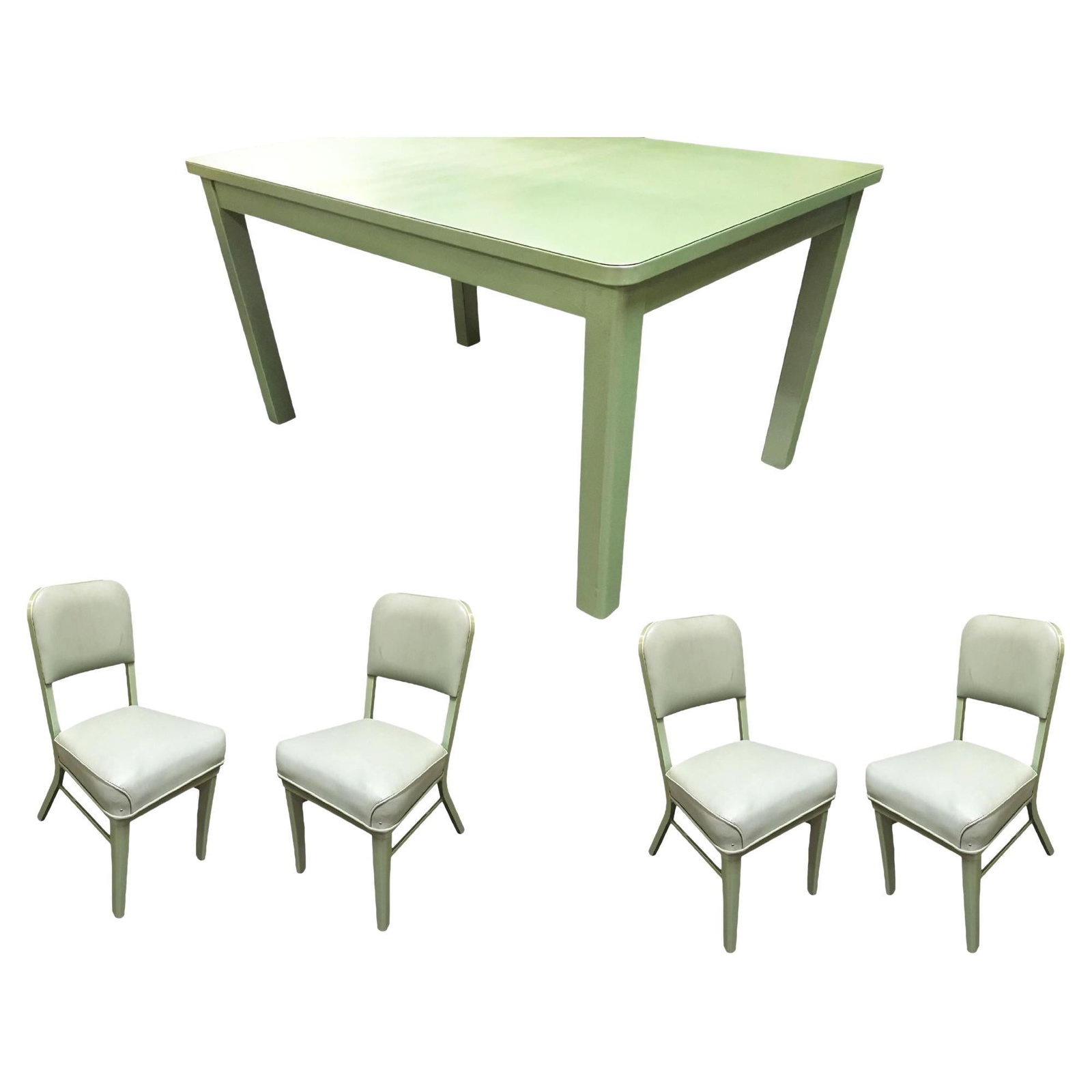 Midcentury Steelcase Tanker Dining Table and Chairs Set (1 of 5)