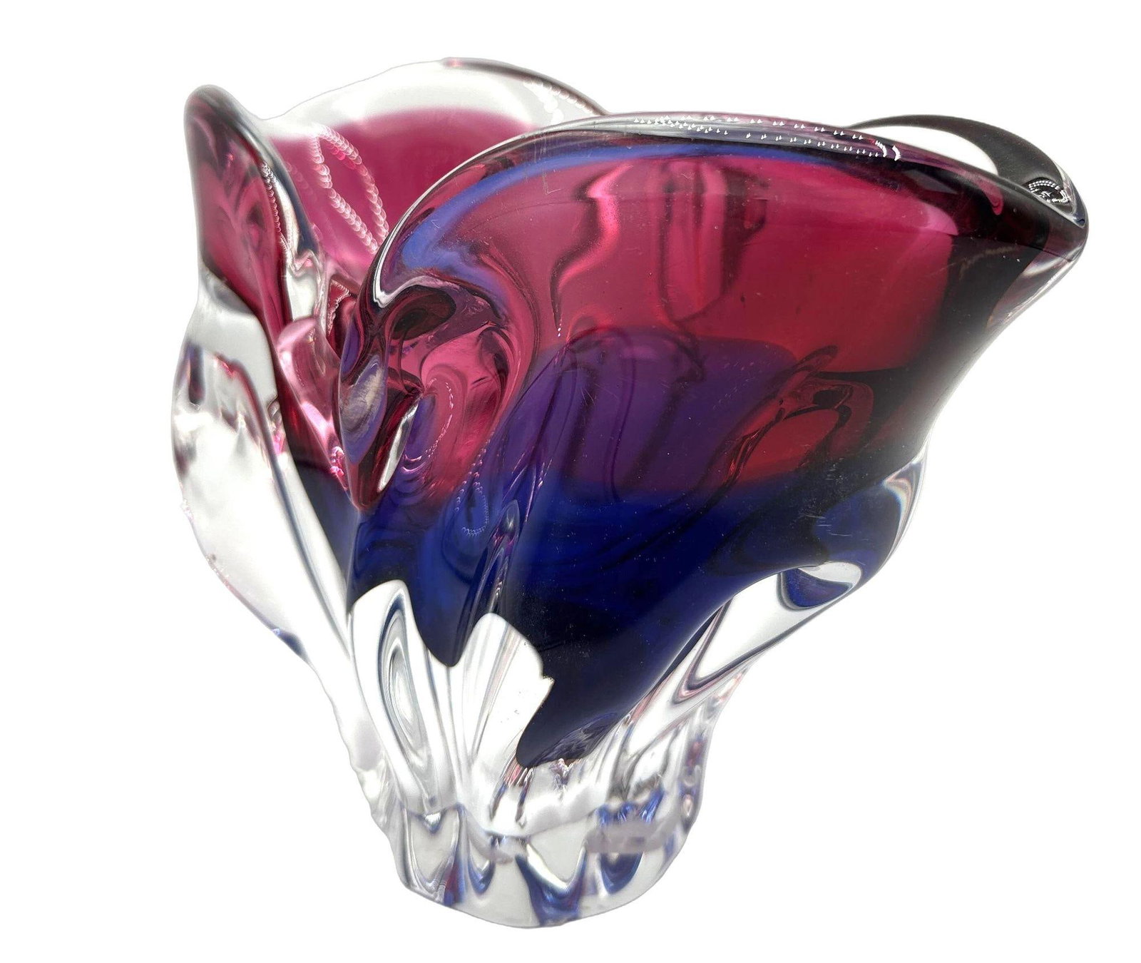Mid-Century Art Glass Bowl Attributed to Josef Hospodka Czechoslovakia - 4