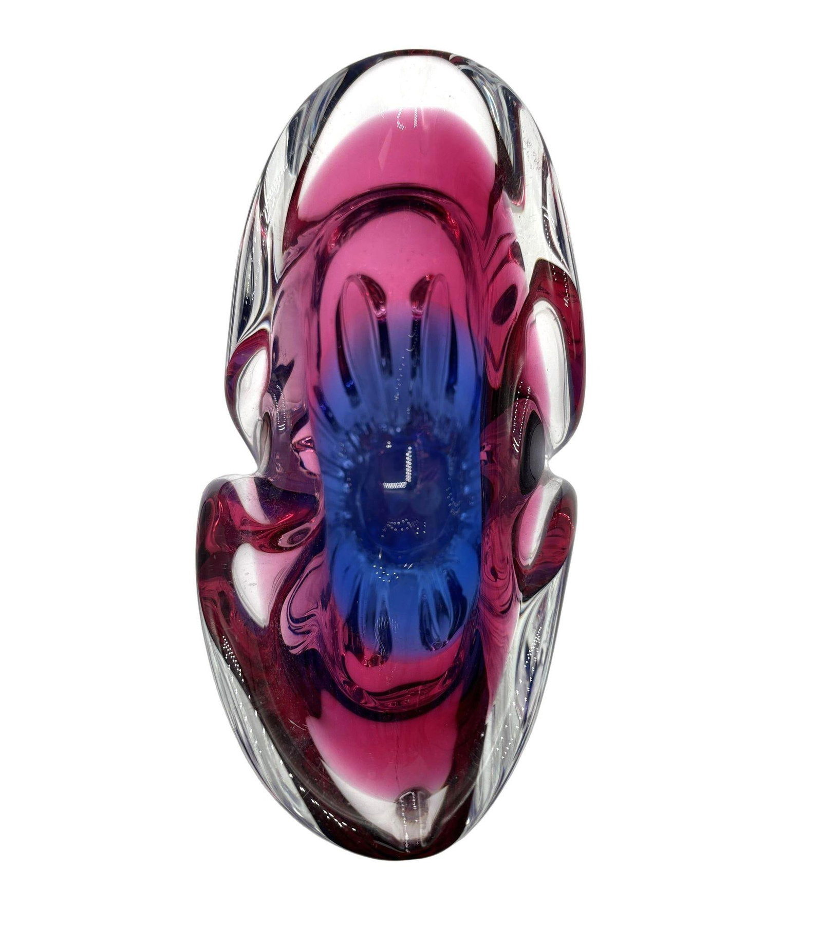 Mid-Century Art Glass Bowl Attributed to Josef Hospodka Czechoslovakia - 5