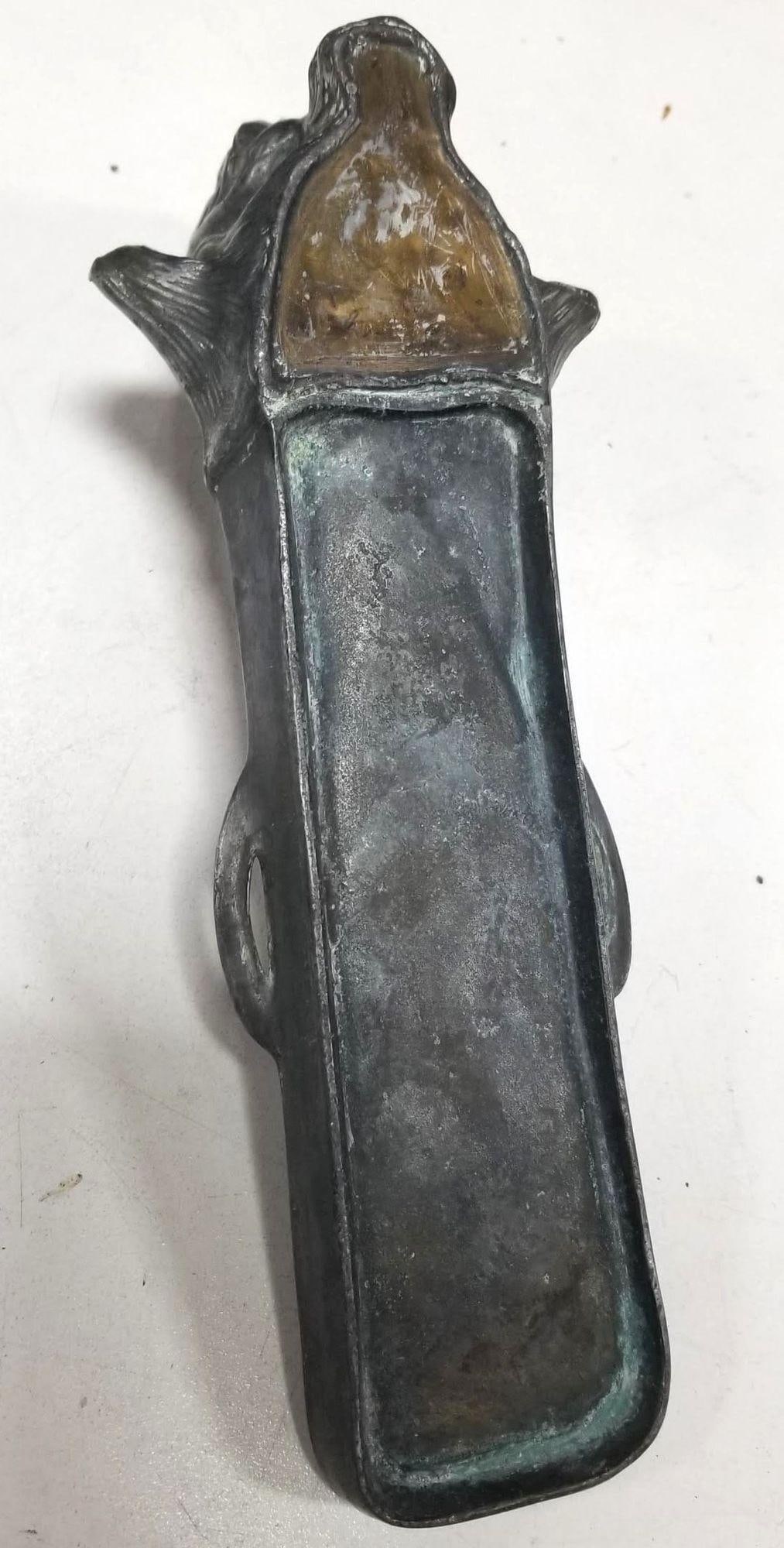 Early Century Art Nouveau Ink Well and Pen Holder - 4