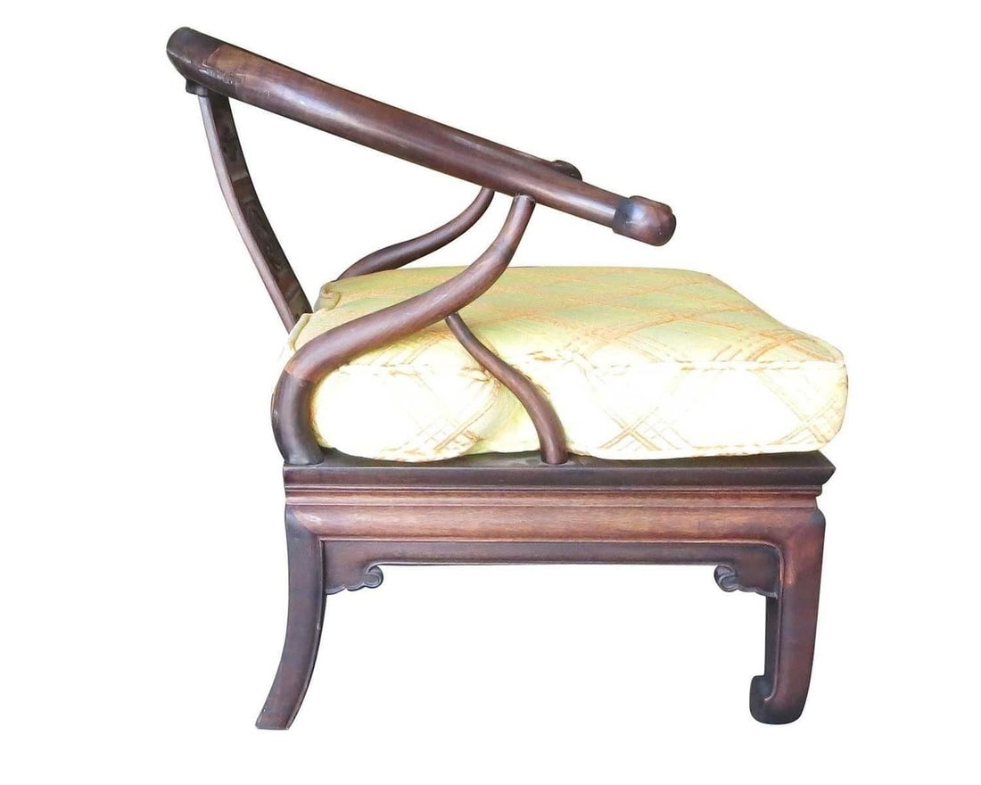 James Mont Style Horseshoe Lounge Chairs, Pair - 4