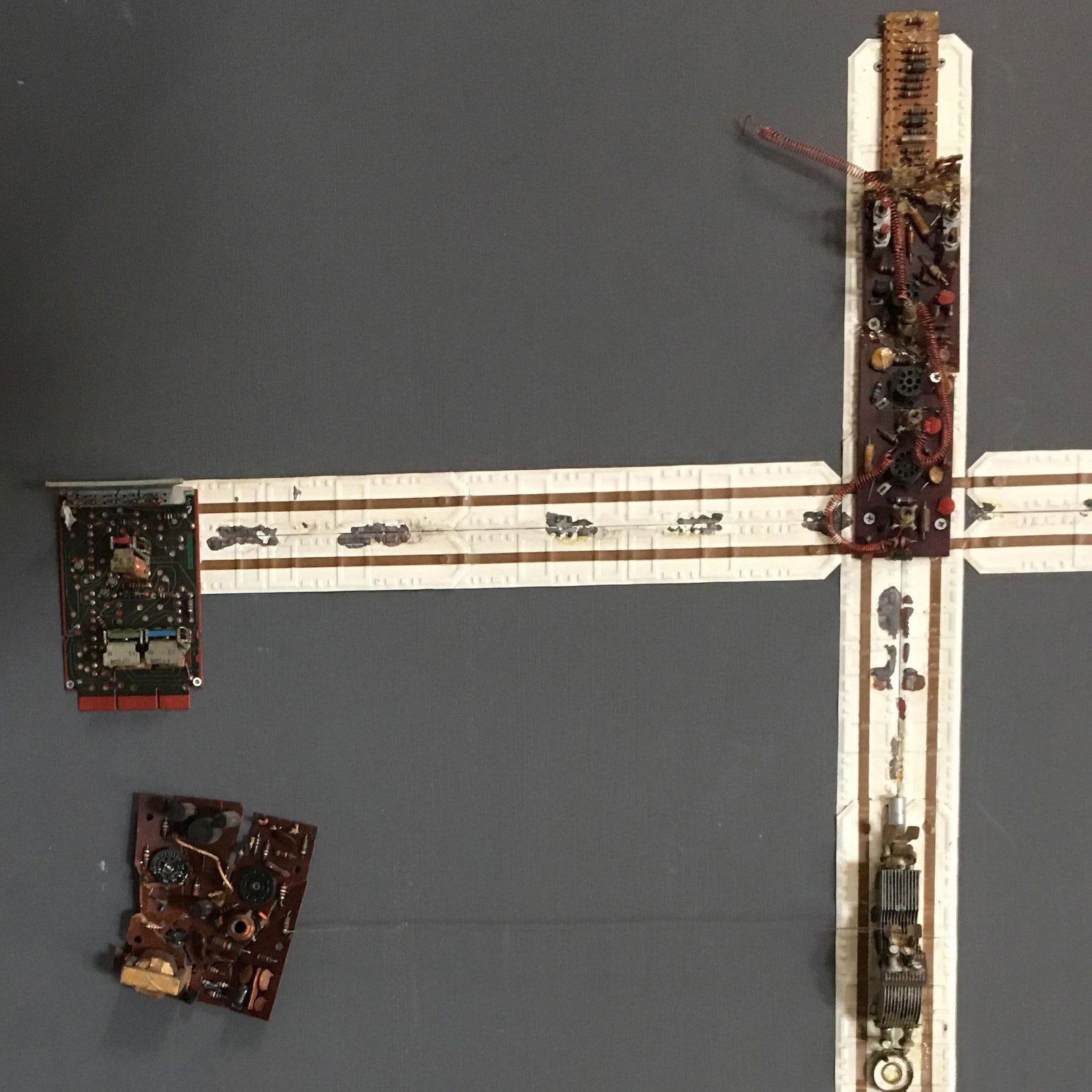 Abstract "Tronic Cross" Artography Large Mixed-Media Sculpture by Pasqual Bettio - 4
