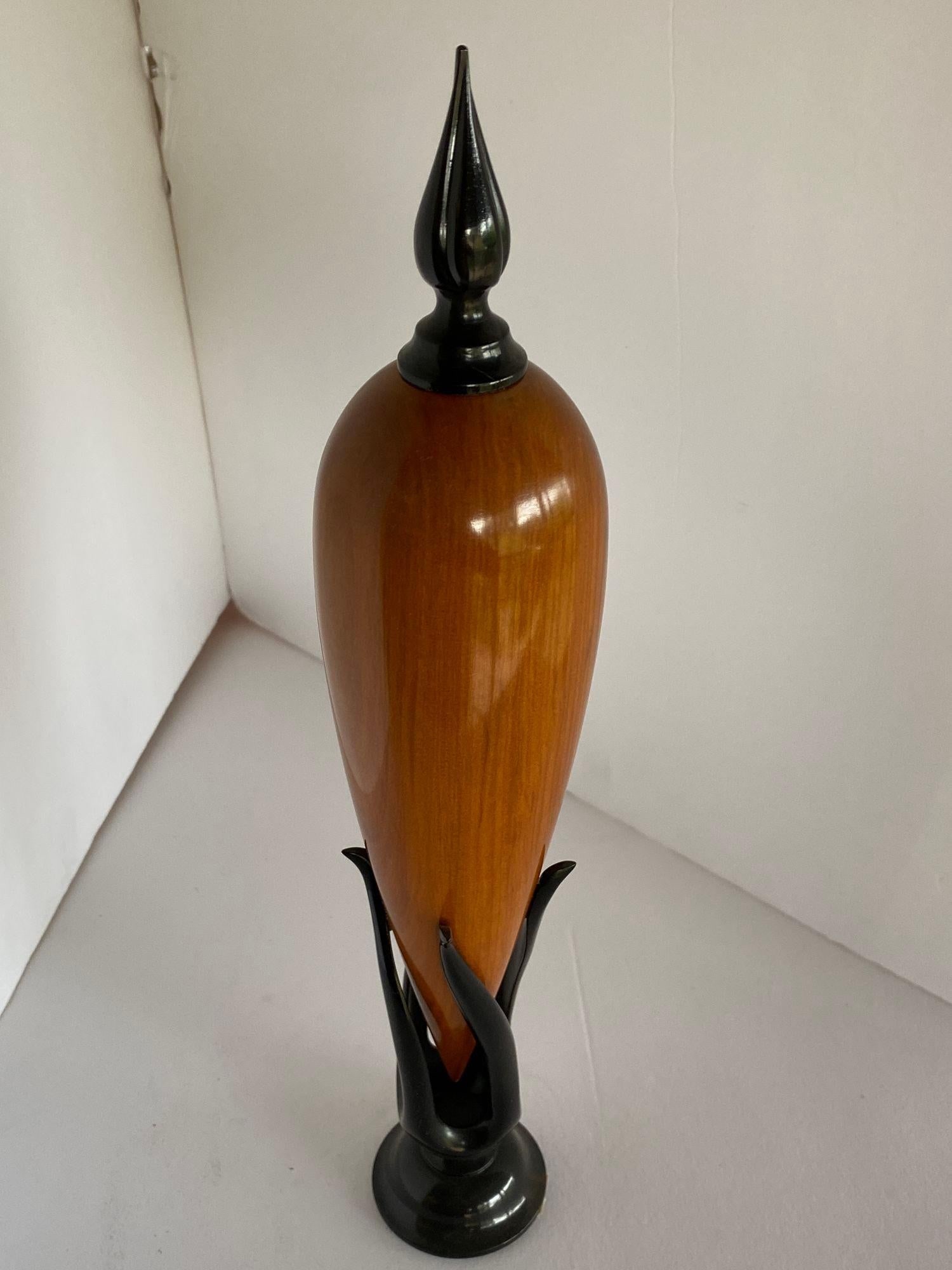 Sculpted Ebony and Chakte Kok Wood "Hollow Vessel" #14 by Don Comer Lacma - 2