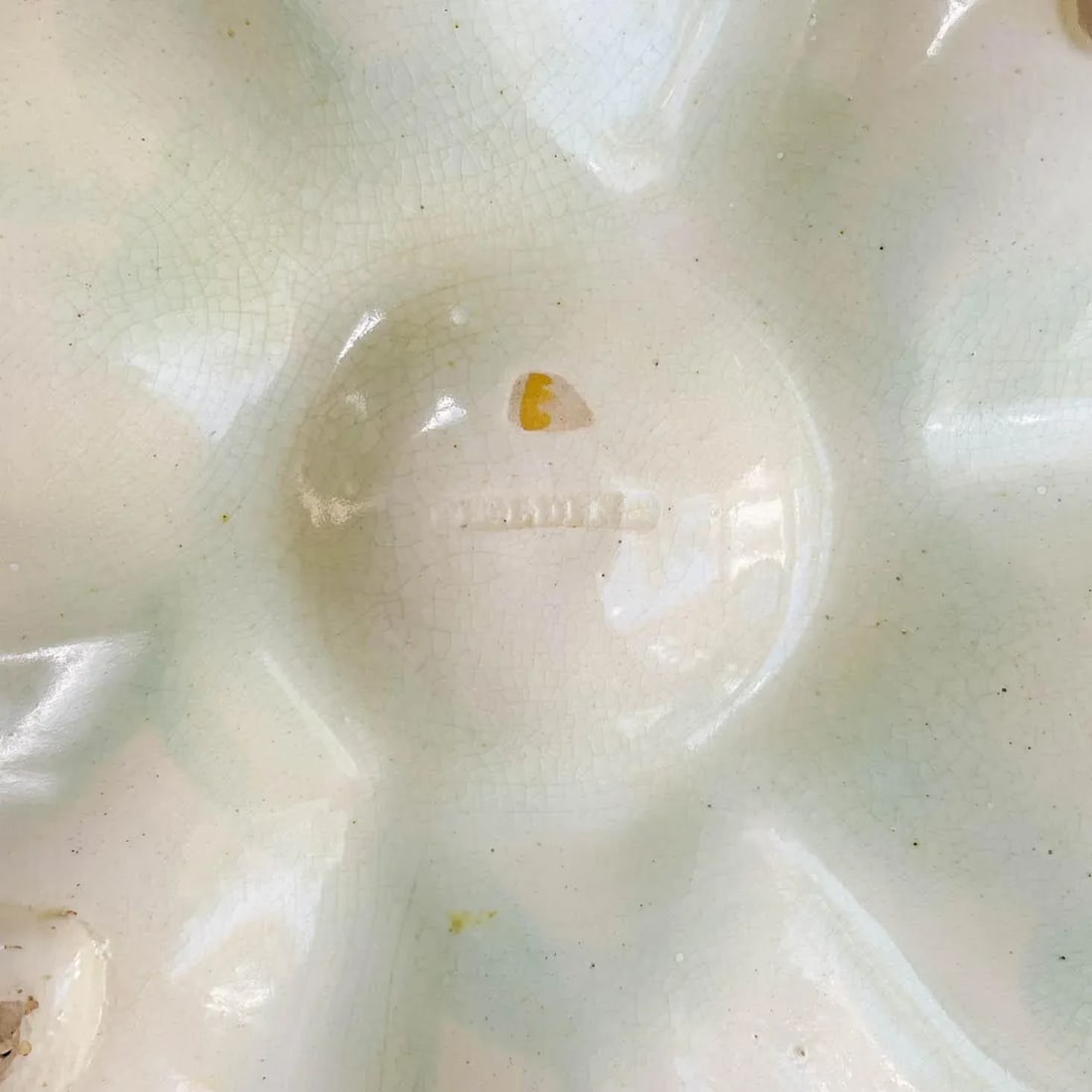 19th Century English Fielding Majolica Oyster Plate - 5