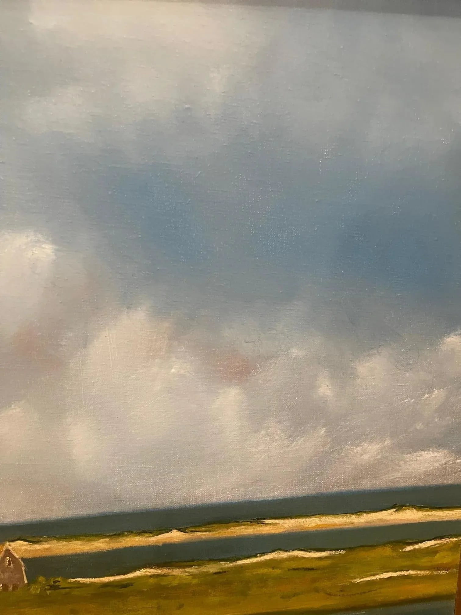Framed Oil Painting on Linen "Beacon" Shorescape Scene by Mark Sylva - 7