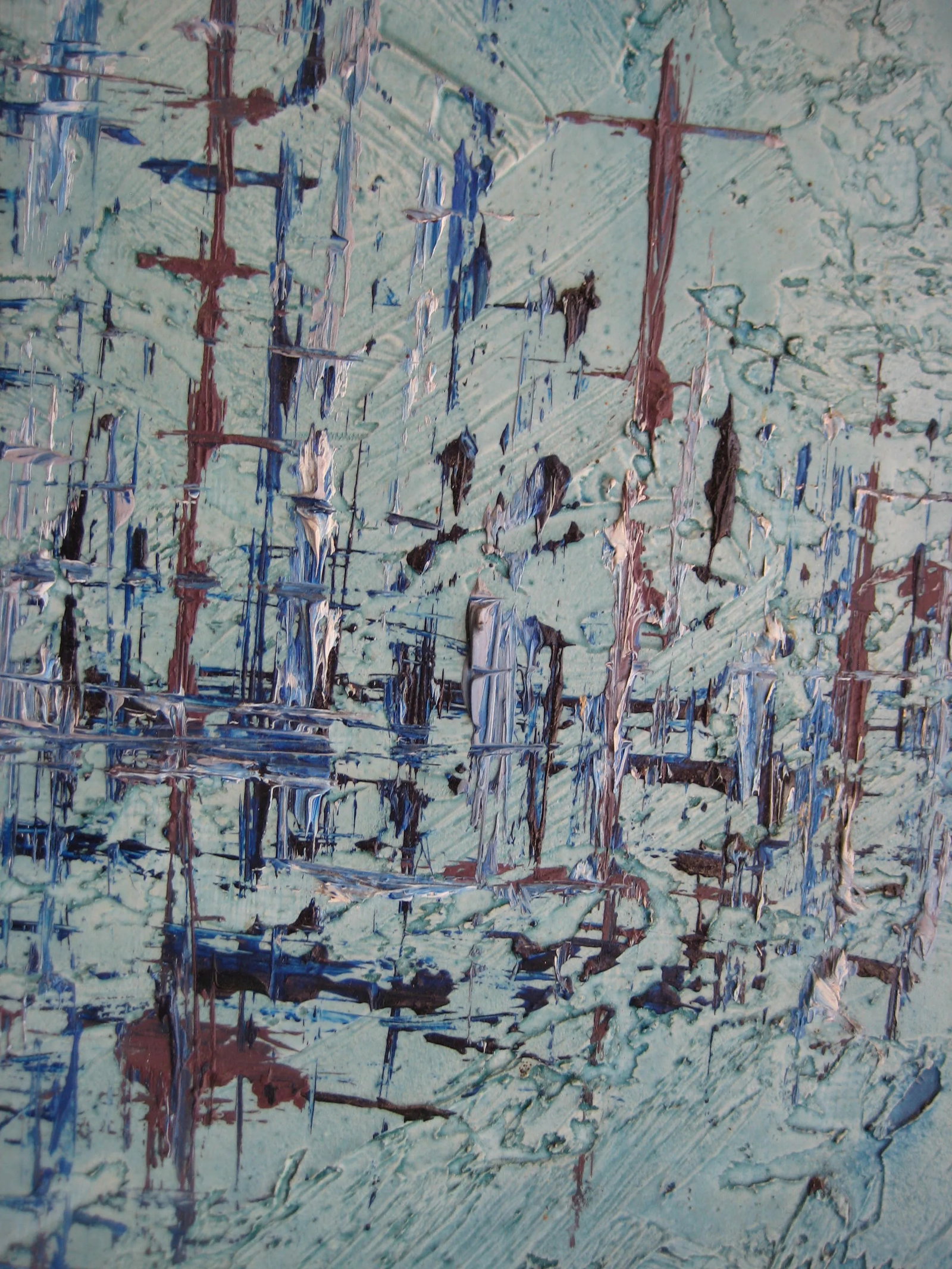 Mid Century Abstract Acrylic Painting - 5