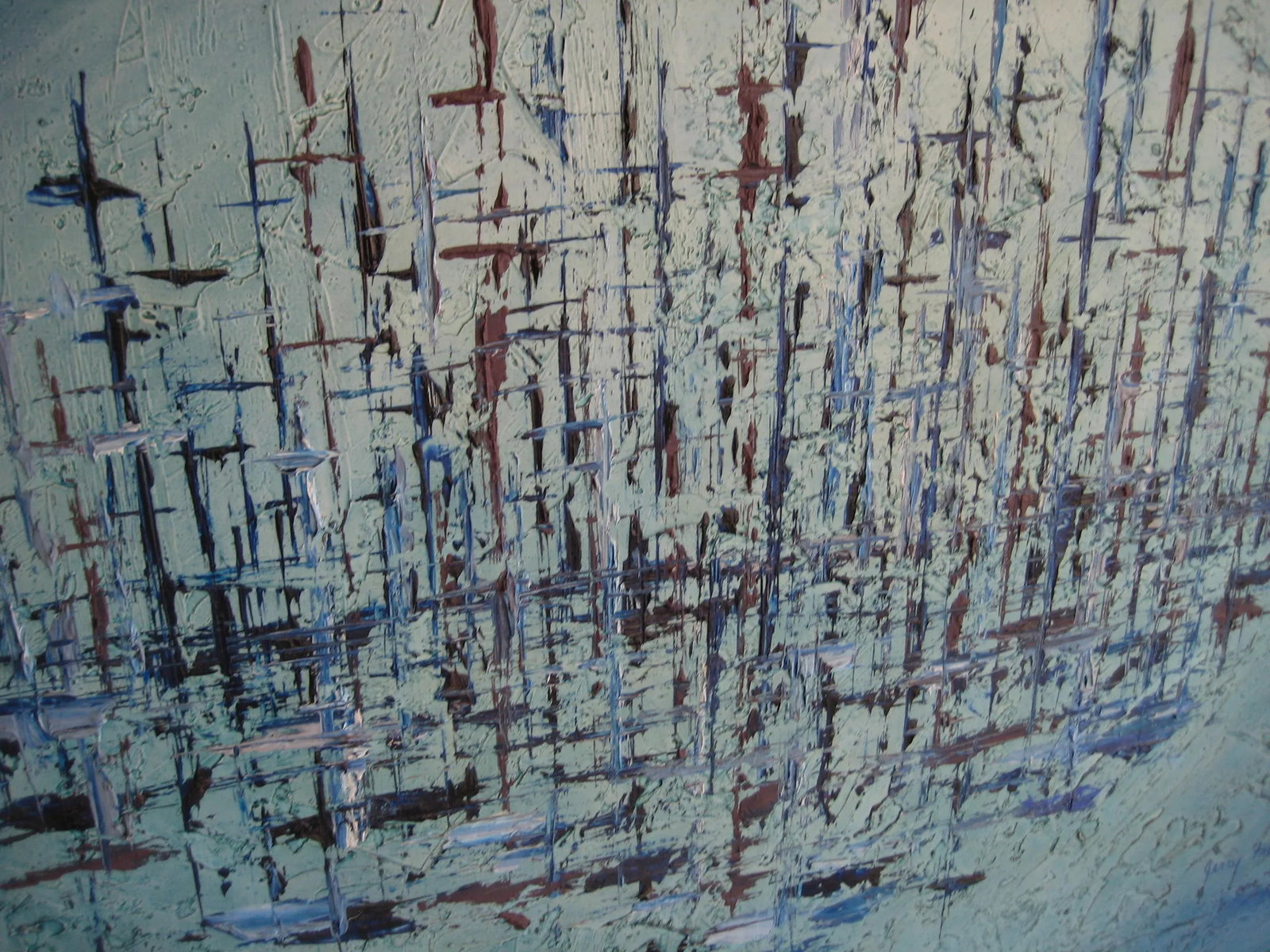 Mid Century Abstract Acrylic Painting - 6
