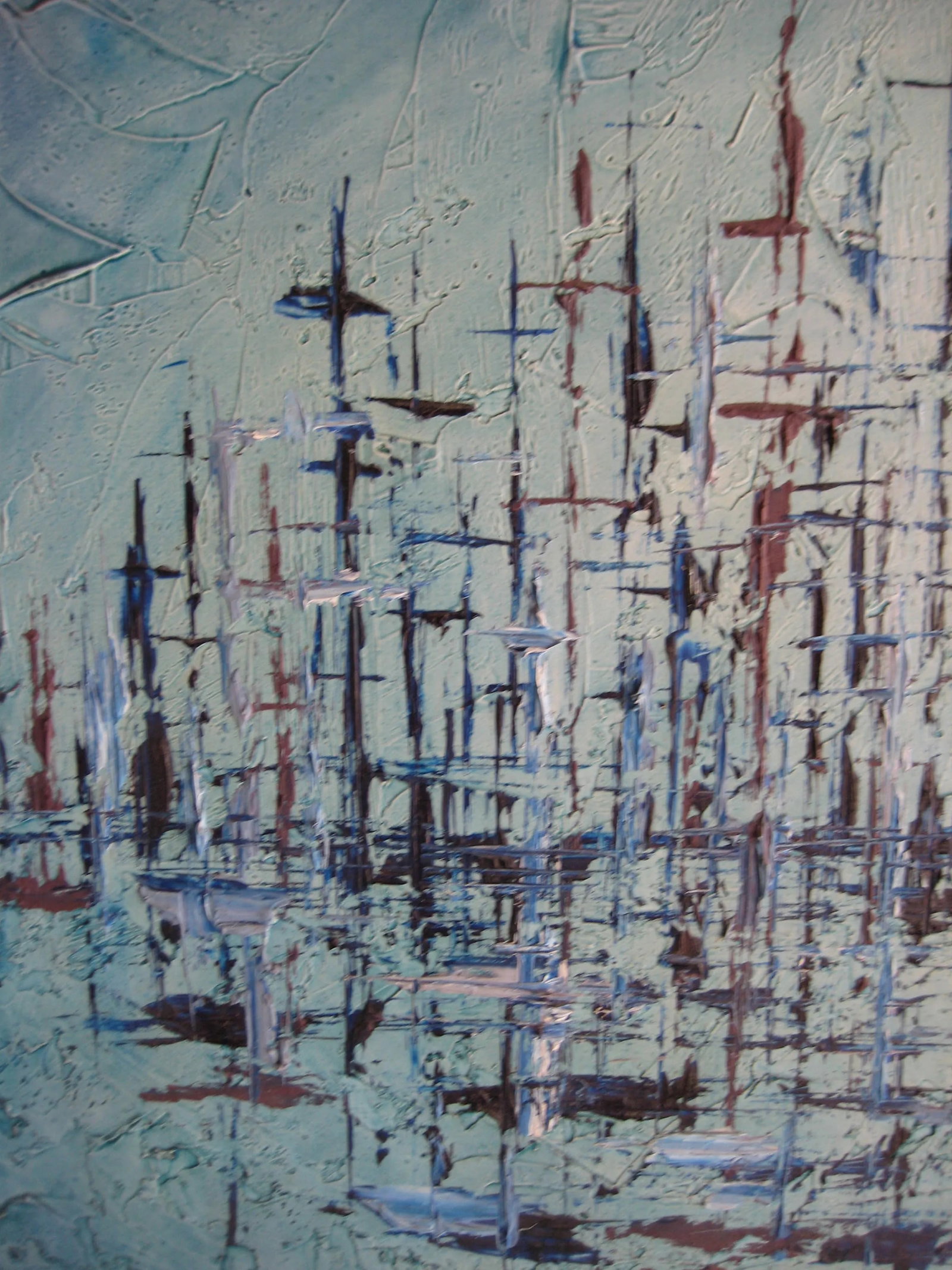 Mid Century Abstract Acrylic Painting - 7