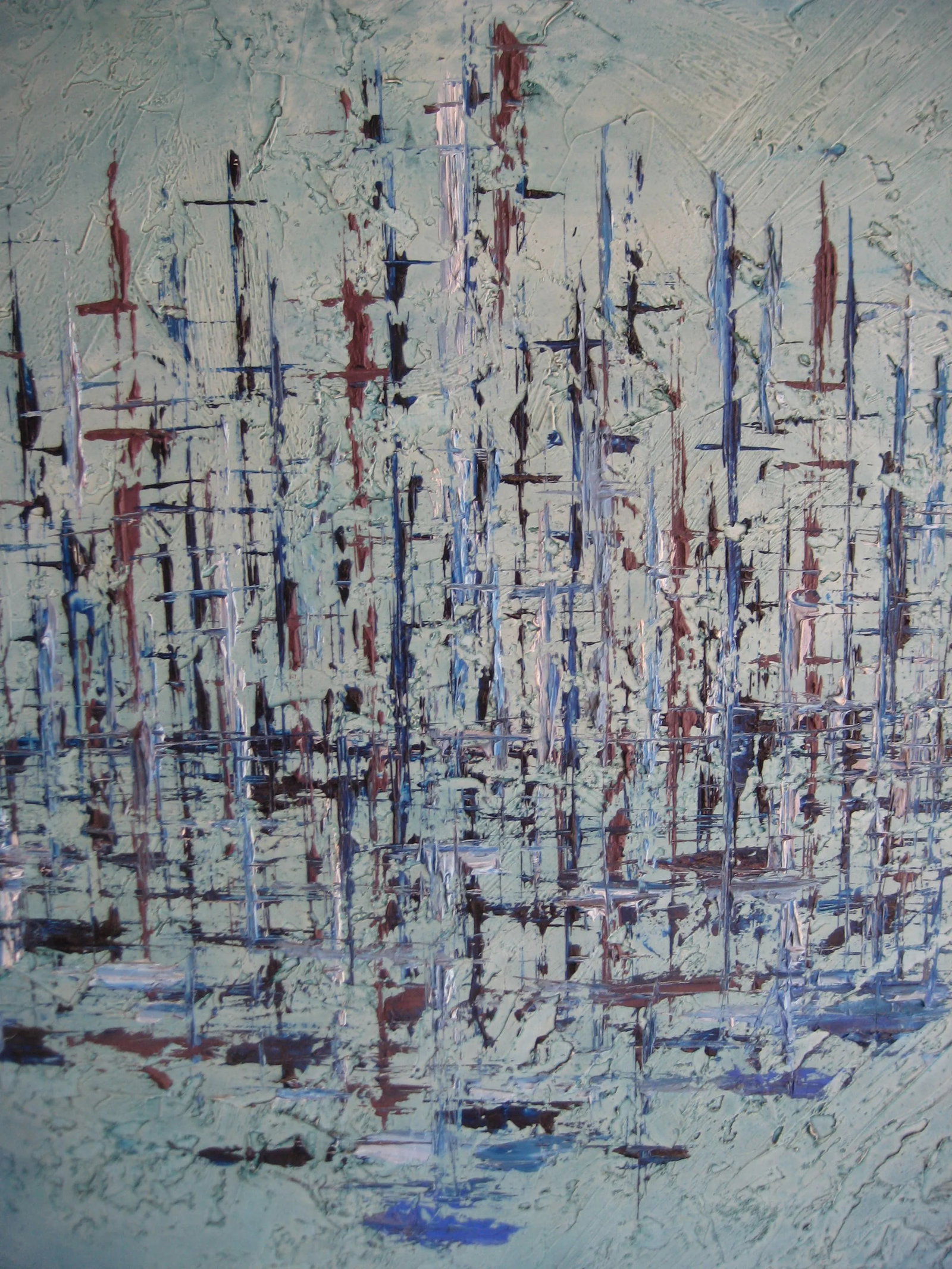 Mid Century Abstract Acrylic Painting - 8