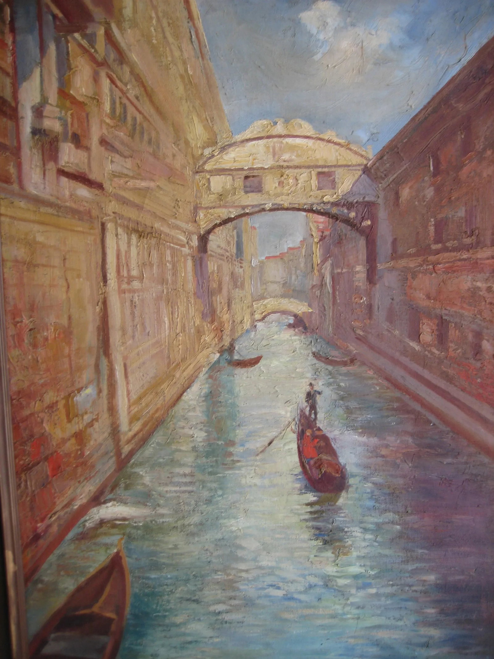 Impressionist Style Oil Painting of Venise Circa 1930 - 2