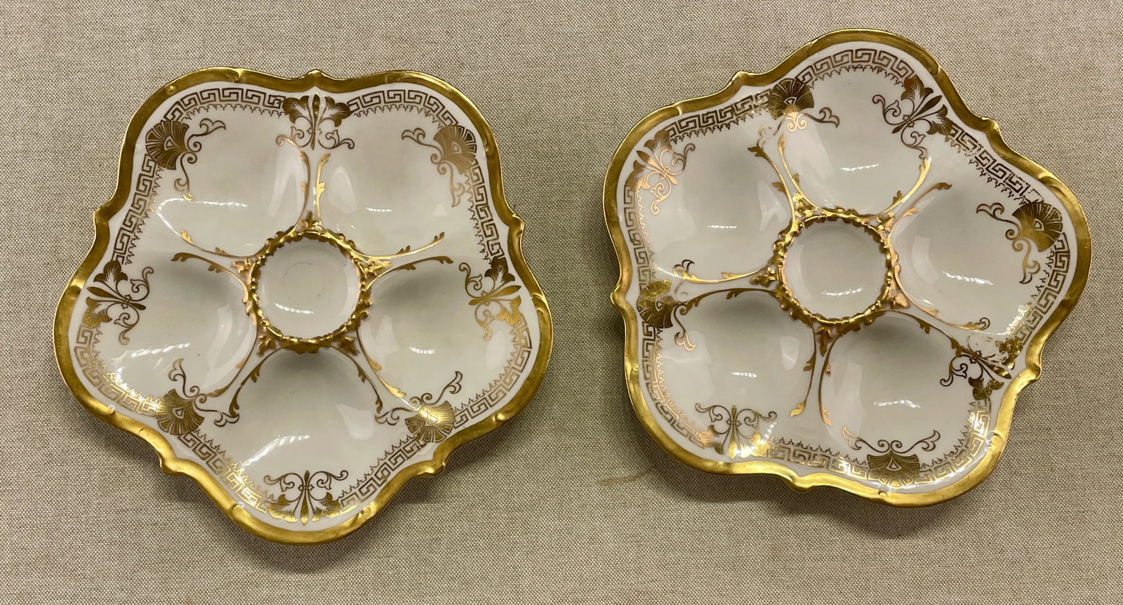 French Limoges Oyster Plates for Higgins & Seiter in Ny, a Pair - 5