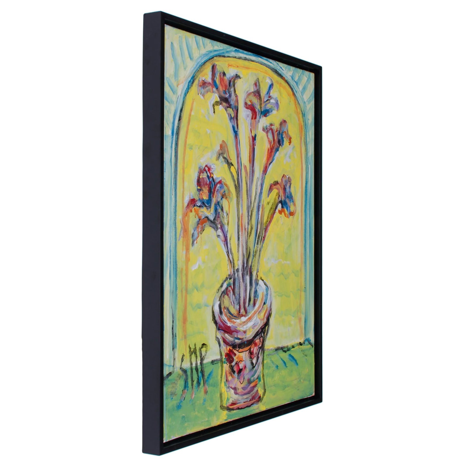 Abstract Oil Painting on Canvas, "Irises" by Suzanne McCullough Plowden - 2
