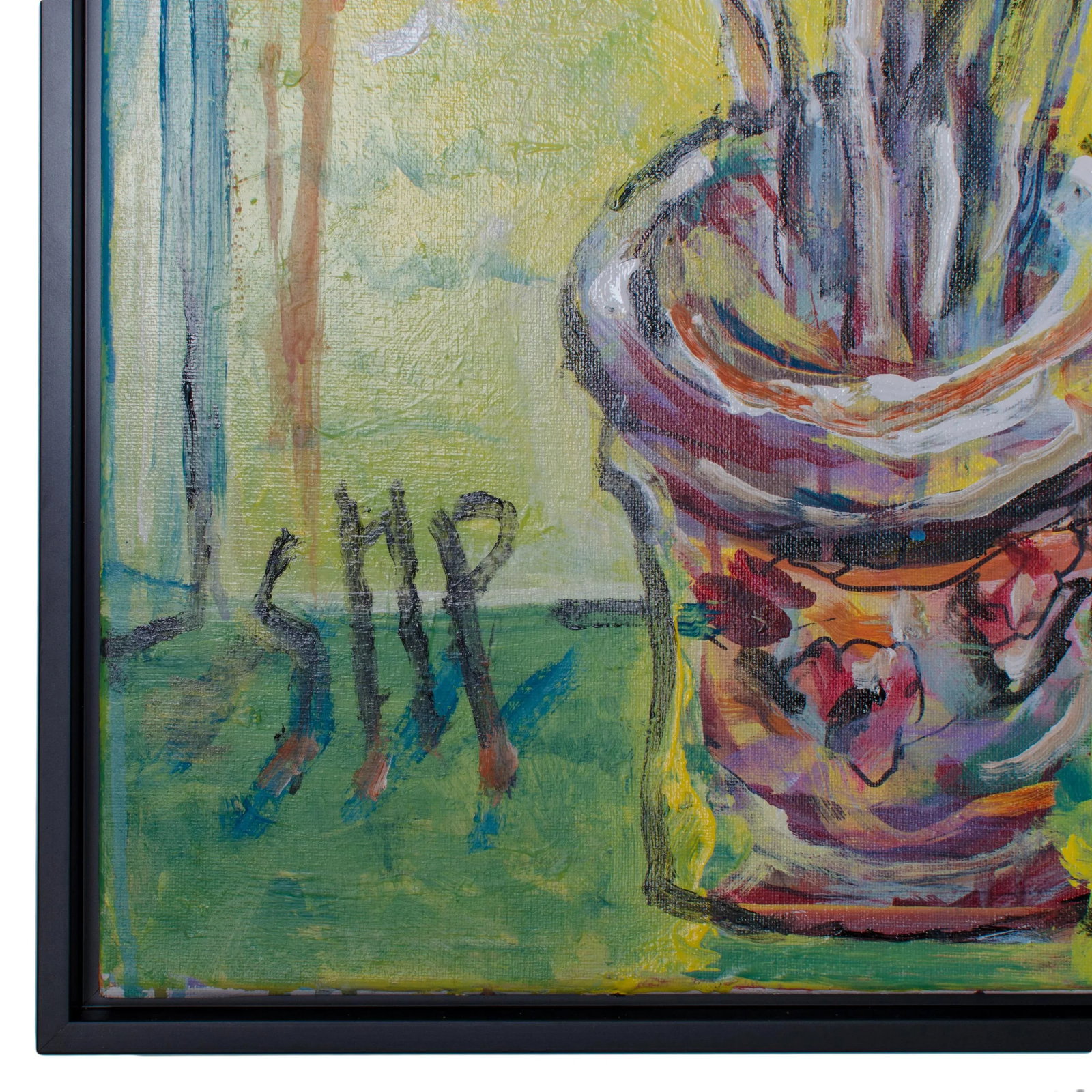 Abstract Oil Painting on Canvas, "Irises" by Suzanne McCullough Plowden - 3