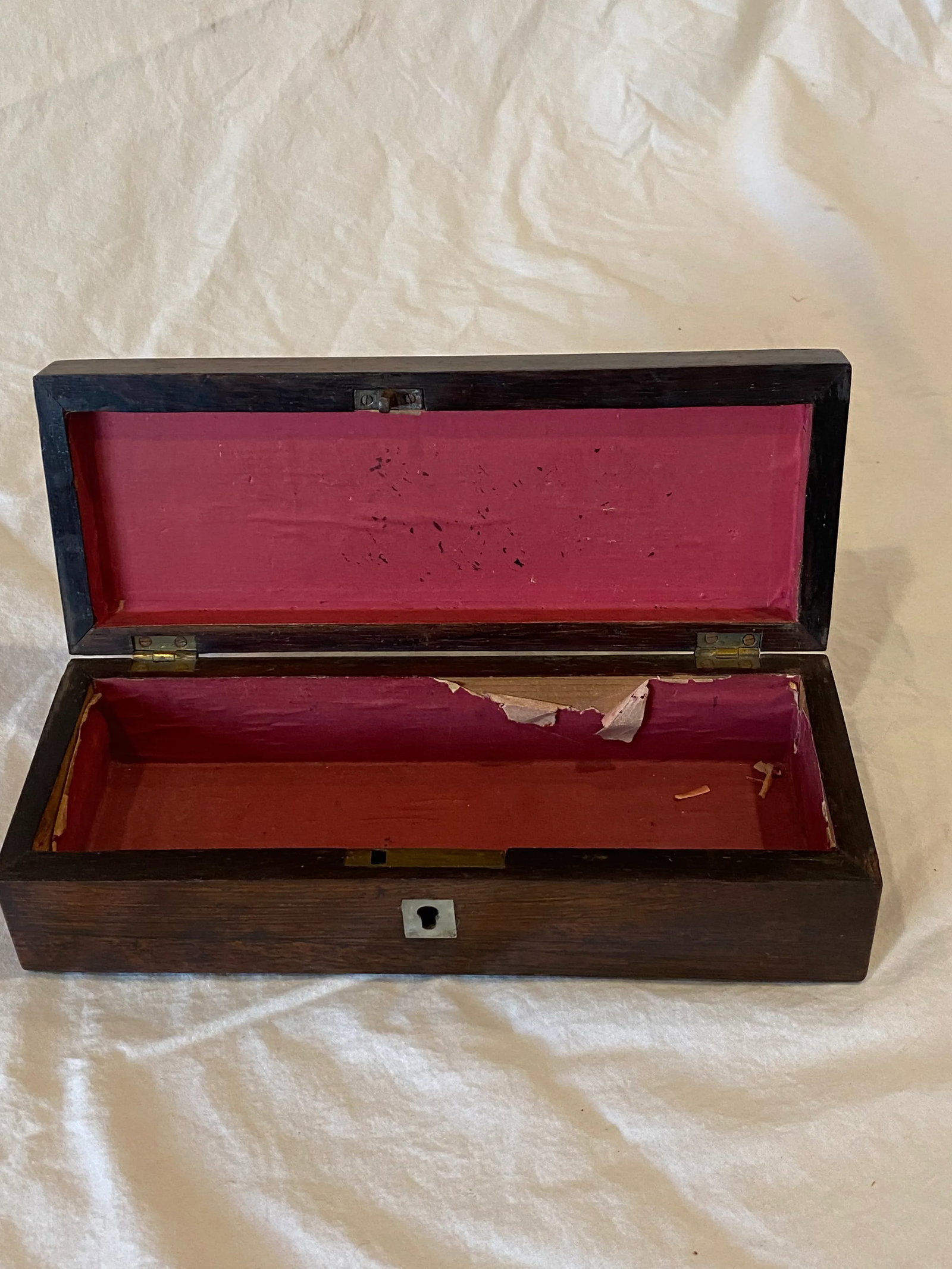 Antique English Wood Glove Box - 10