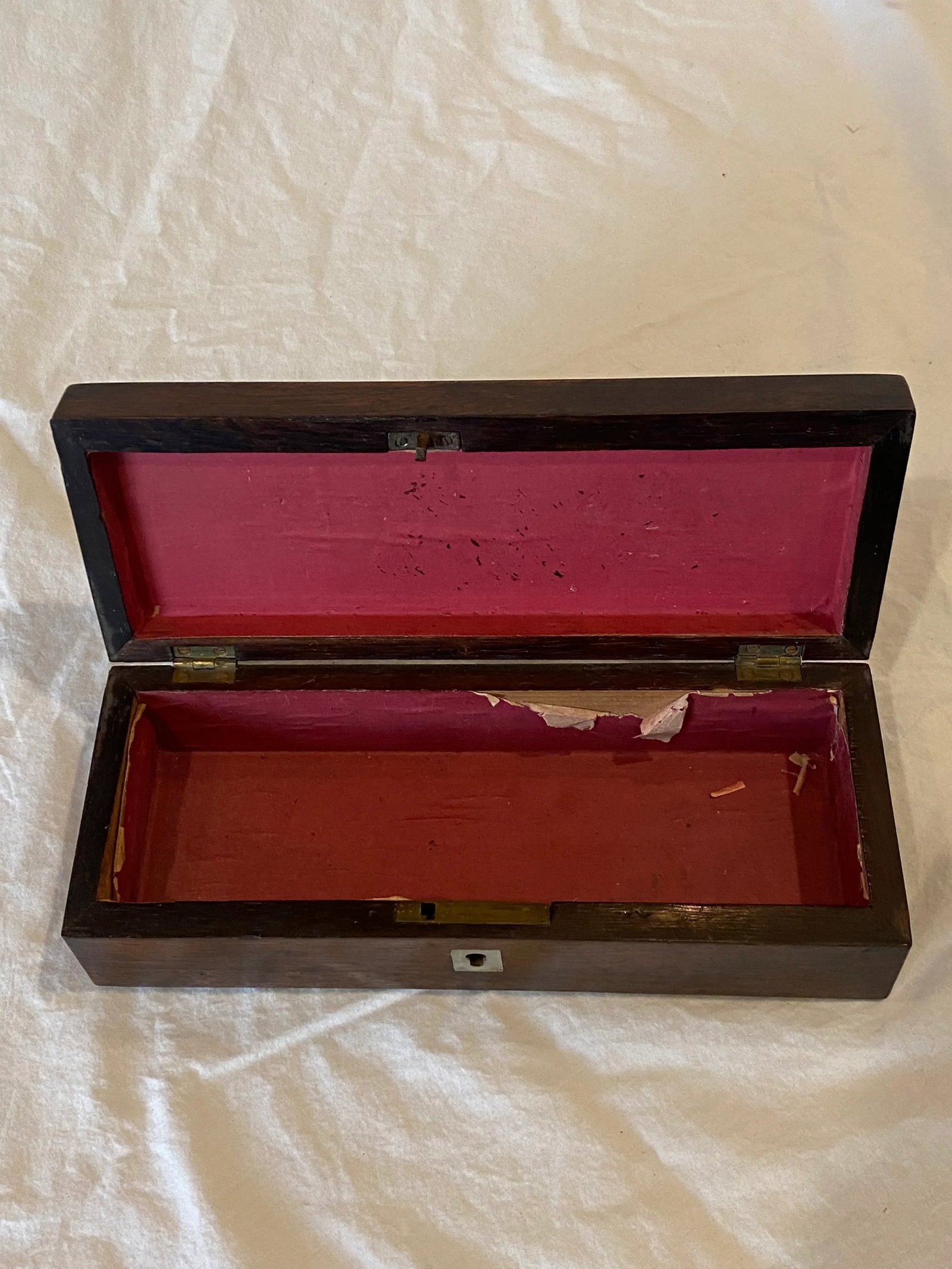 Antique English Wood Glove Box - 6