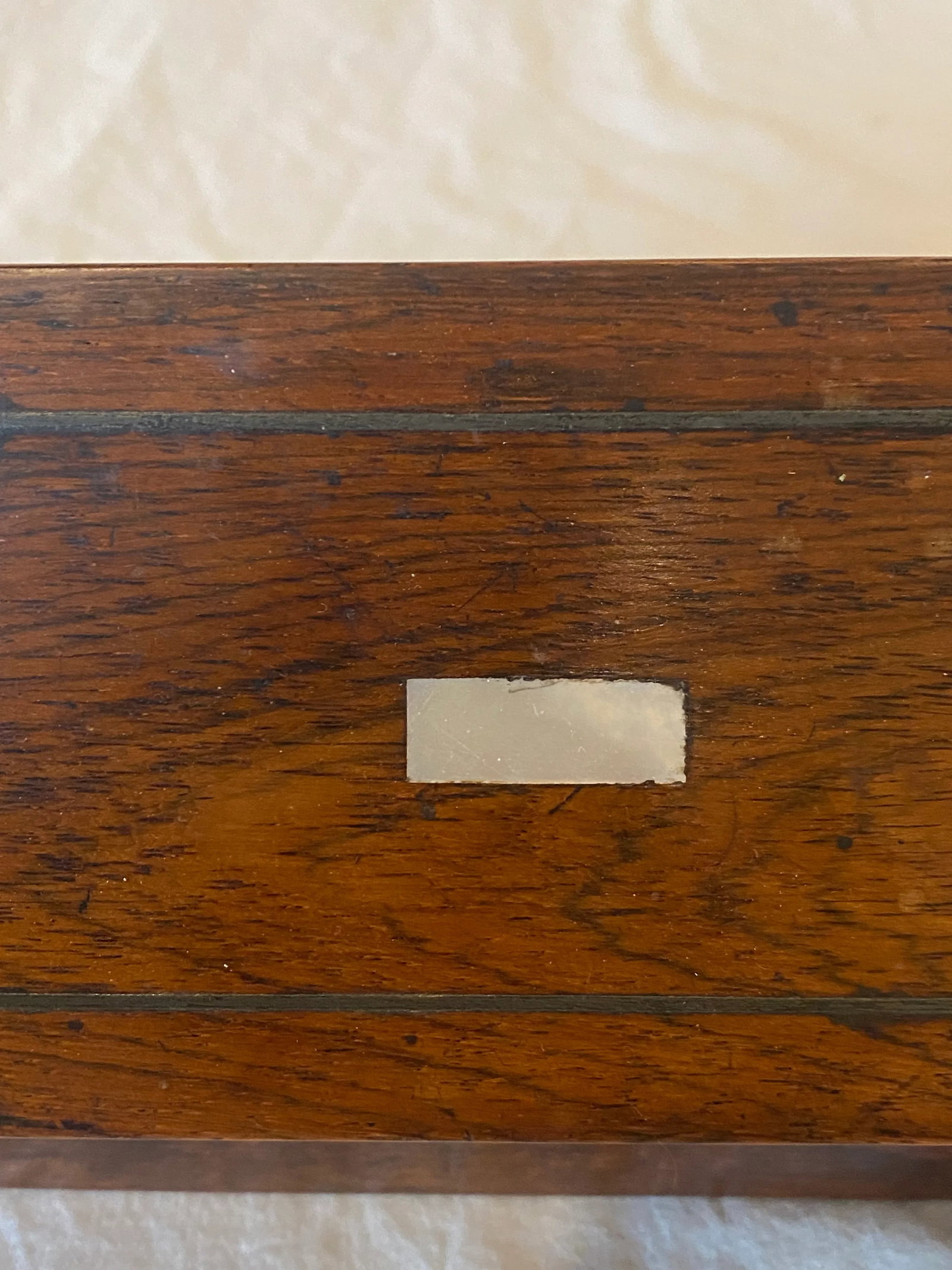 Antique English Wood Glove Box - 7