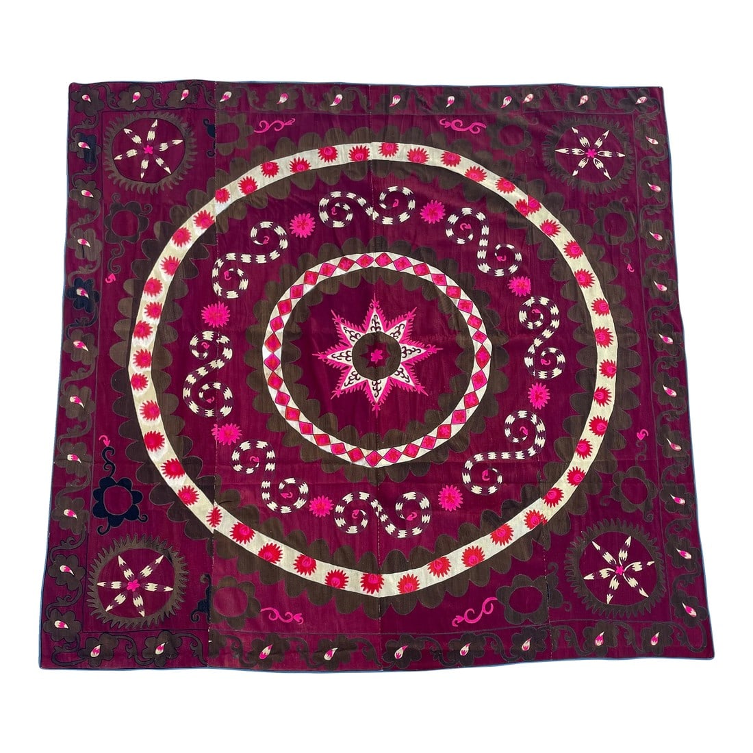 Stunning Hand Embroidered Suzani Bed Covering (1 of 11)