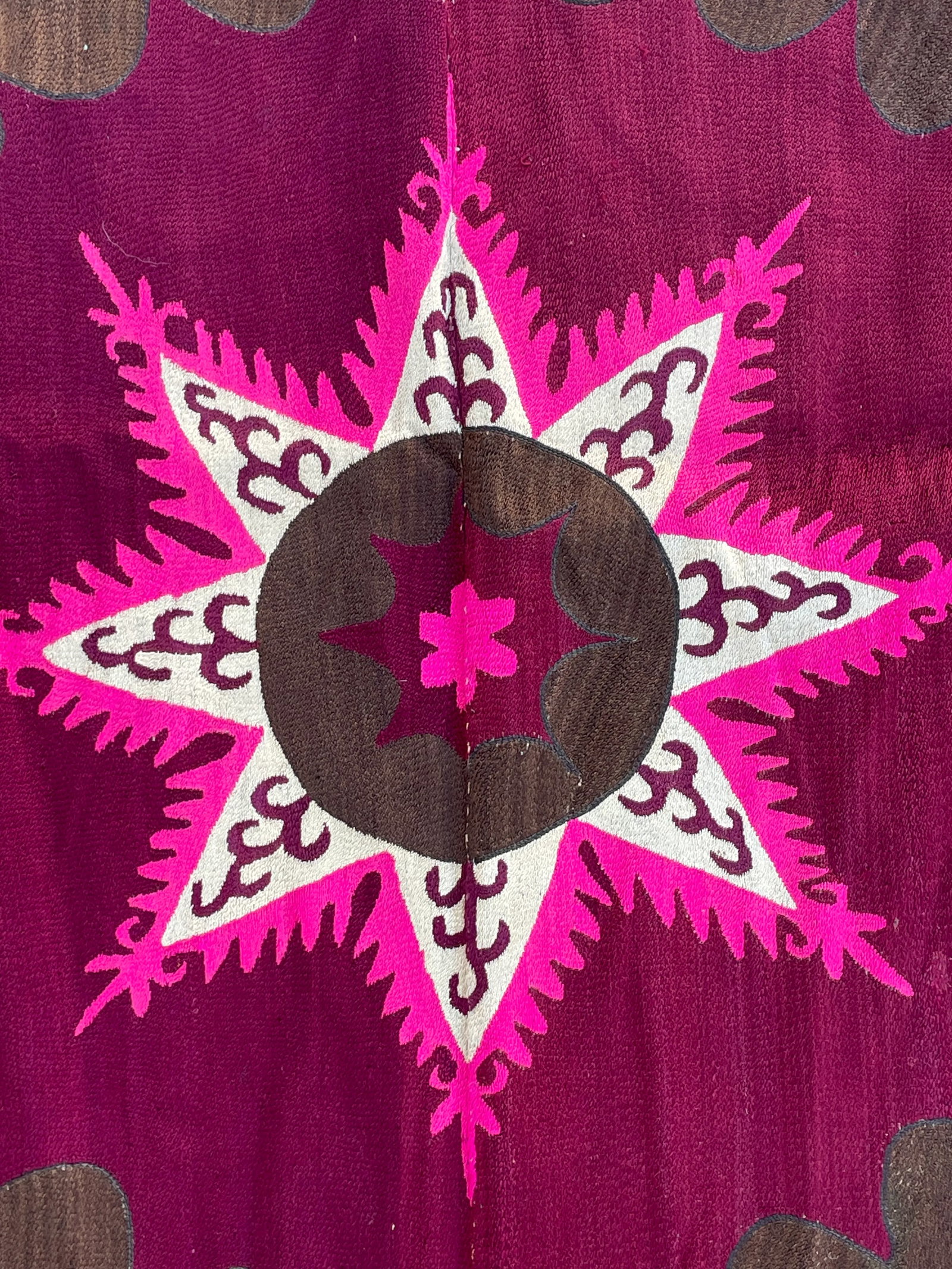 Stunning Hand Embroidered Suzani Bed Covering - 2