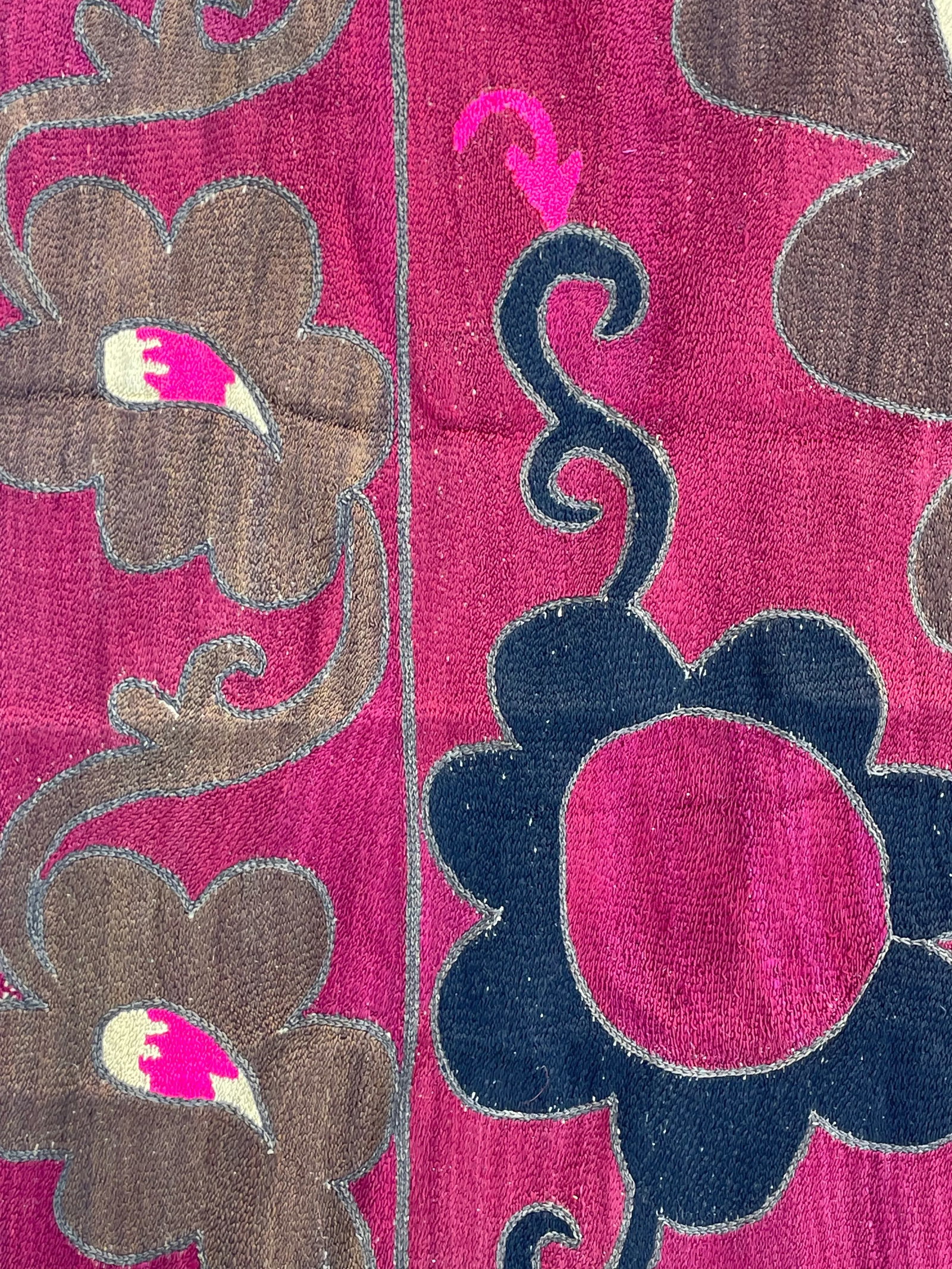 Stunning Hand Embroidered Suzani Bed Covering - 5