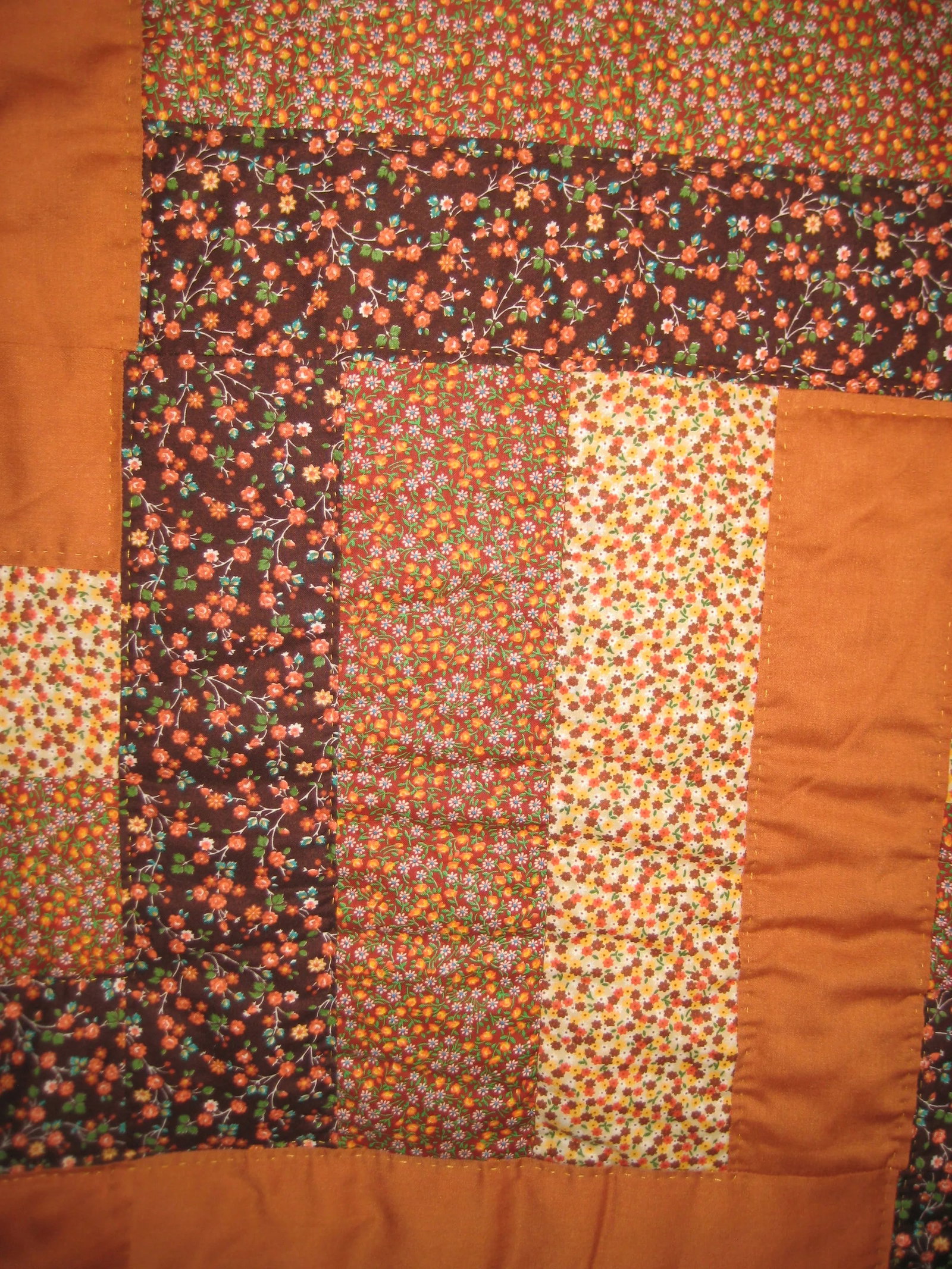 American Amish Mid Century Quilt Thanksgiving Colors - 4