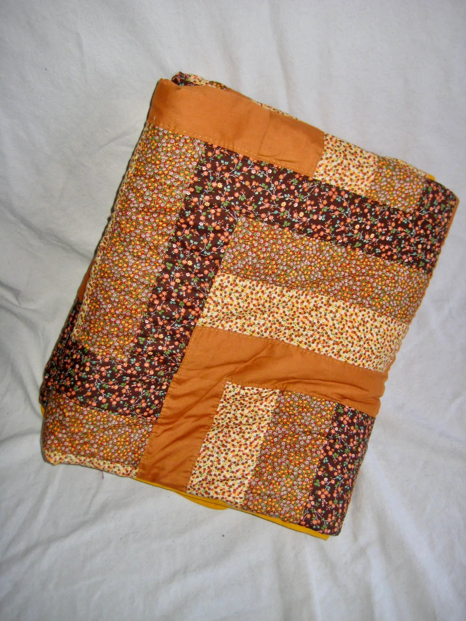 American Amish Mid Century Quilt Thanksgiving Colors - 8