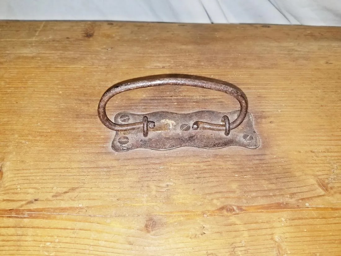 Antique Pine Tool Chest Trunk - 6