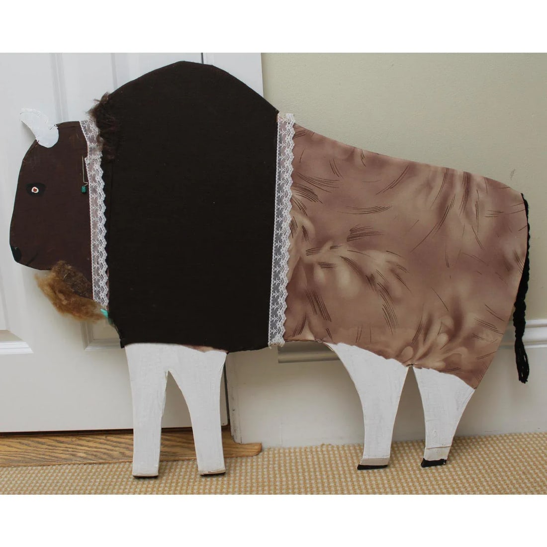 Folk Art Buffalo by Renowned Navajo Artist Mamie Deschille - 3