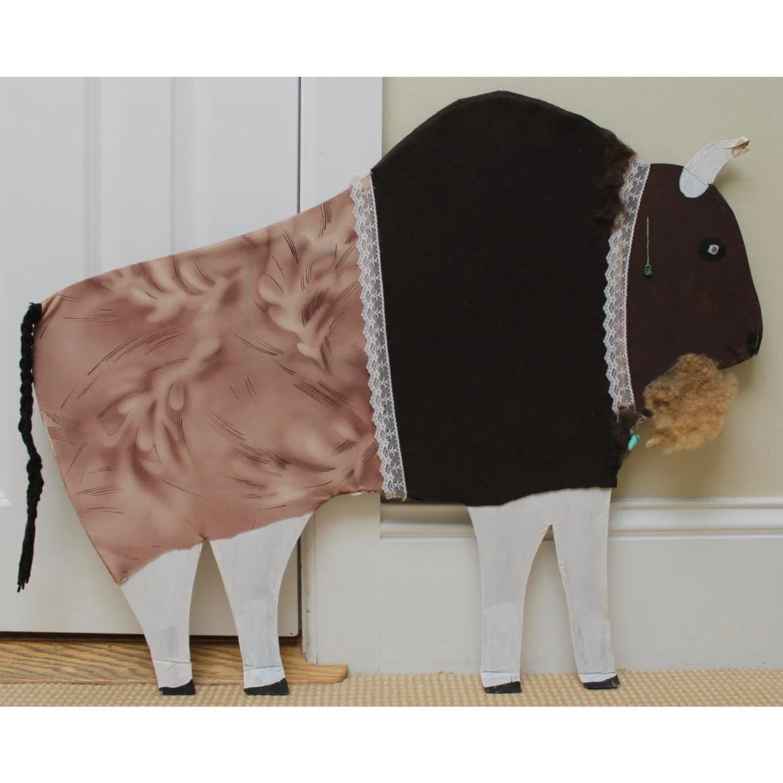 Folk Art Buffalo by Renowned Navajo Artist Mamie Deschille - 7