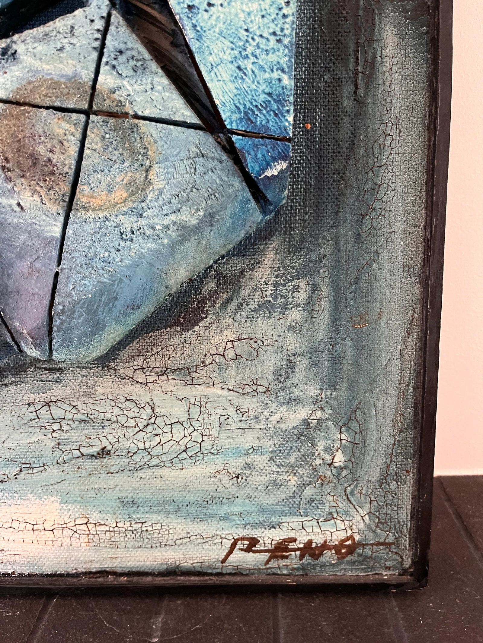Signed Mixed Media Abstract Art by Ralph Eno - 10