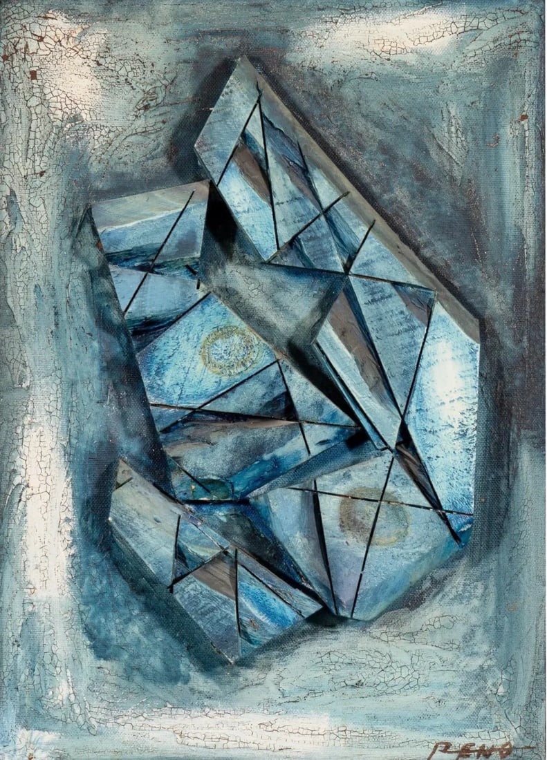 Signed Mixed Media Abstract Art by Ralph Eno - 2