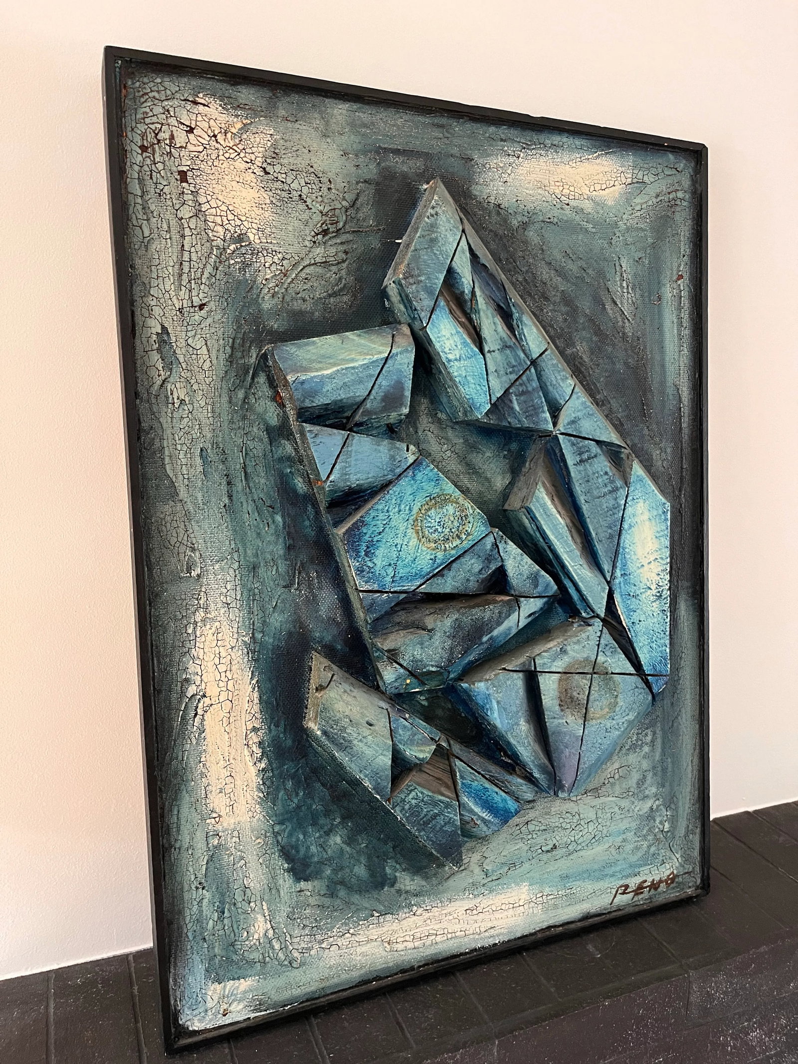 Signed Mixed Media Abstract Art by Ralph Eno - 3