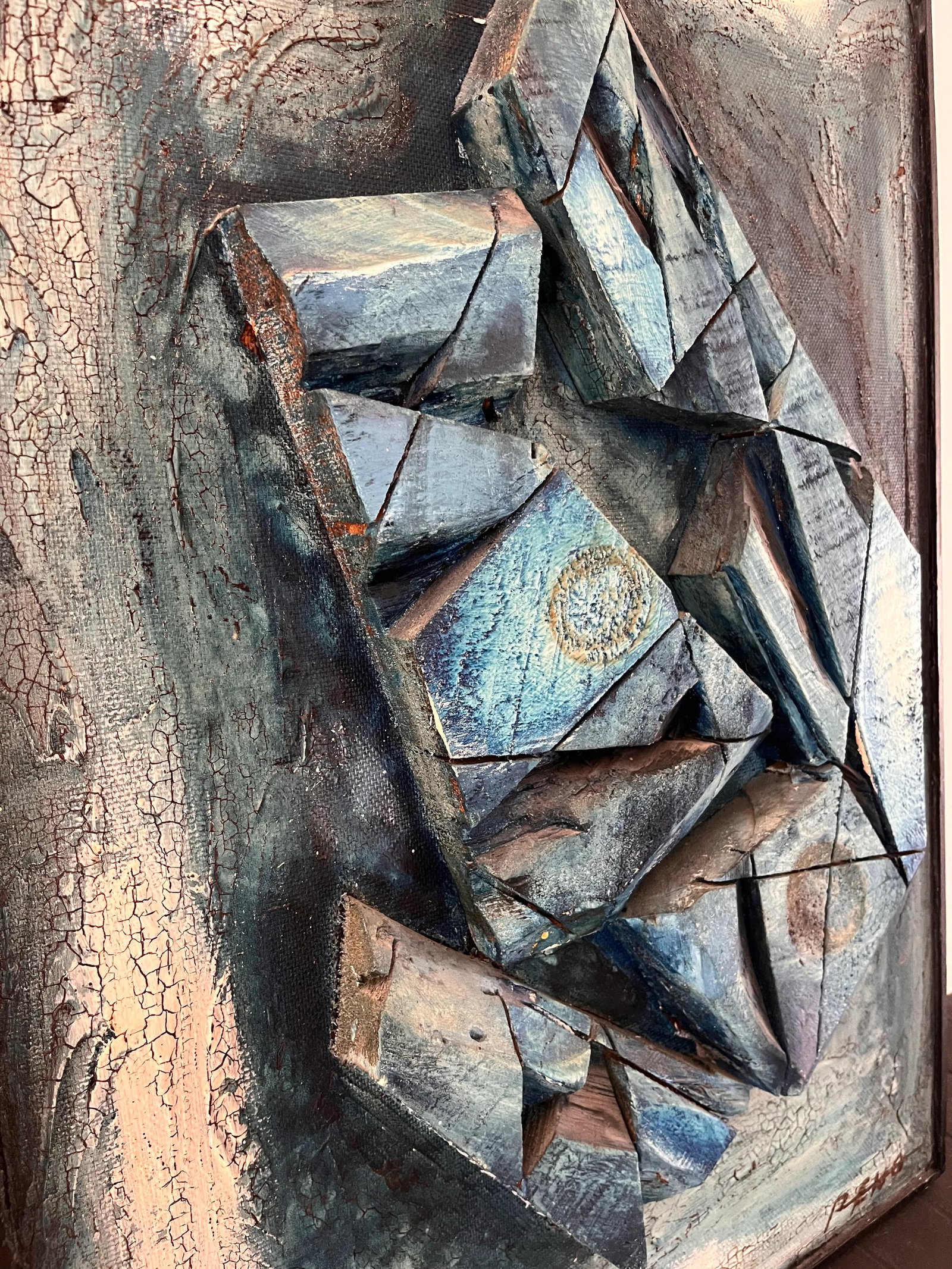 Signed Mixed Media Abstract Art by Ralph Eno - 6