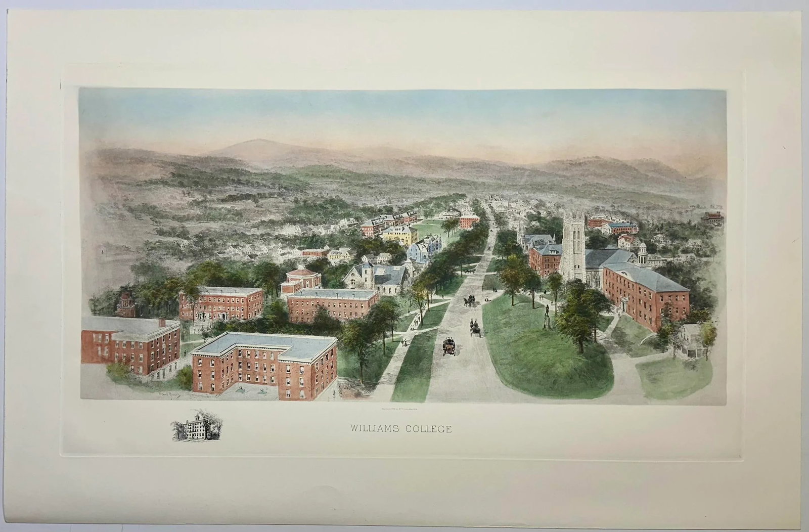 Williams College, After Richard Rummell, c.1913 "” Hand-Colored Print Wove Paper, Large - 3
