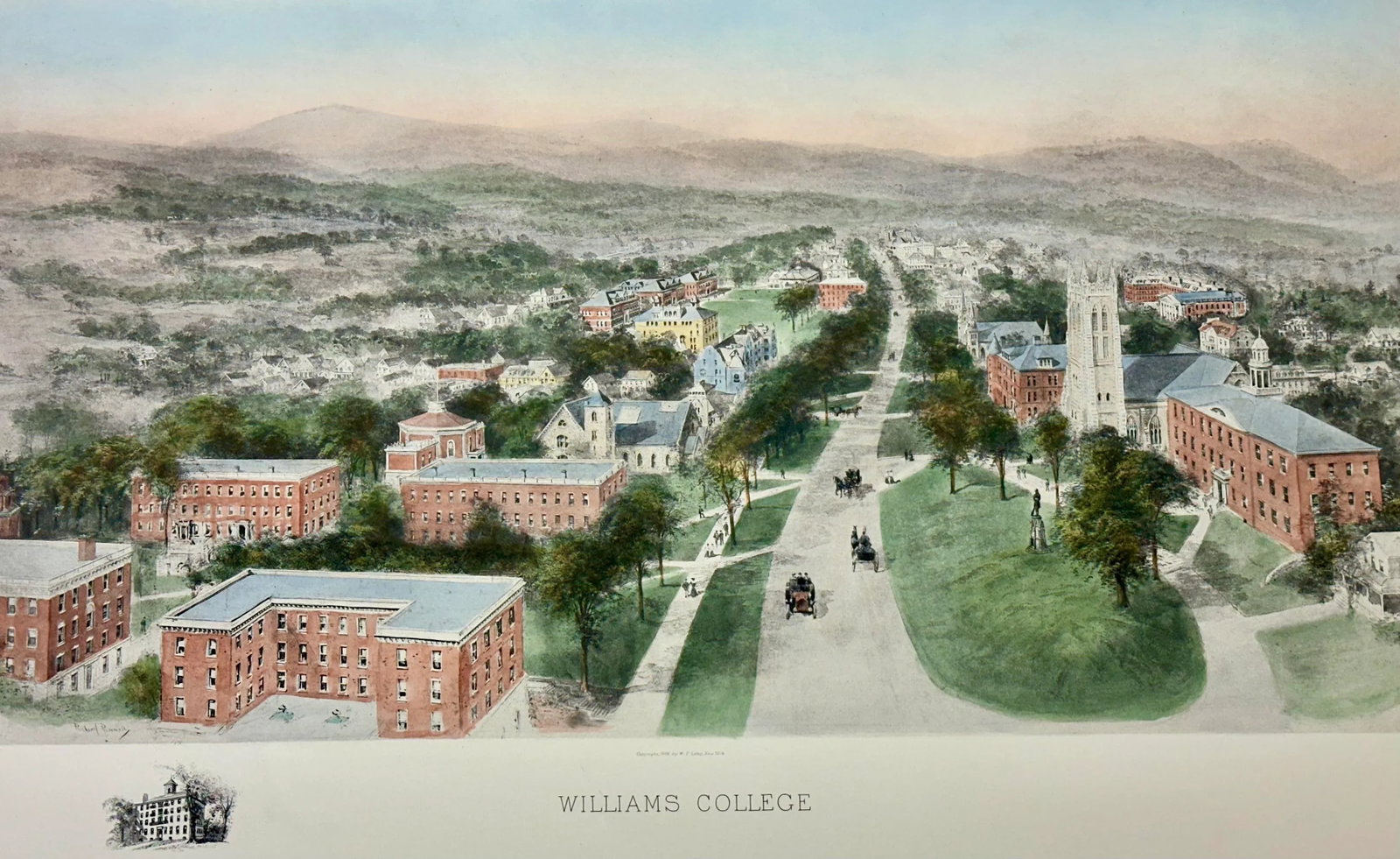 Williams College, After Richard Rummell, c.1913 "” Hand-Colored Print Wove Paper, Large - 4