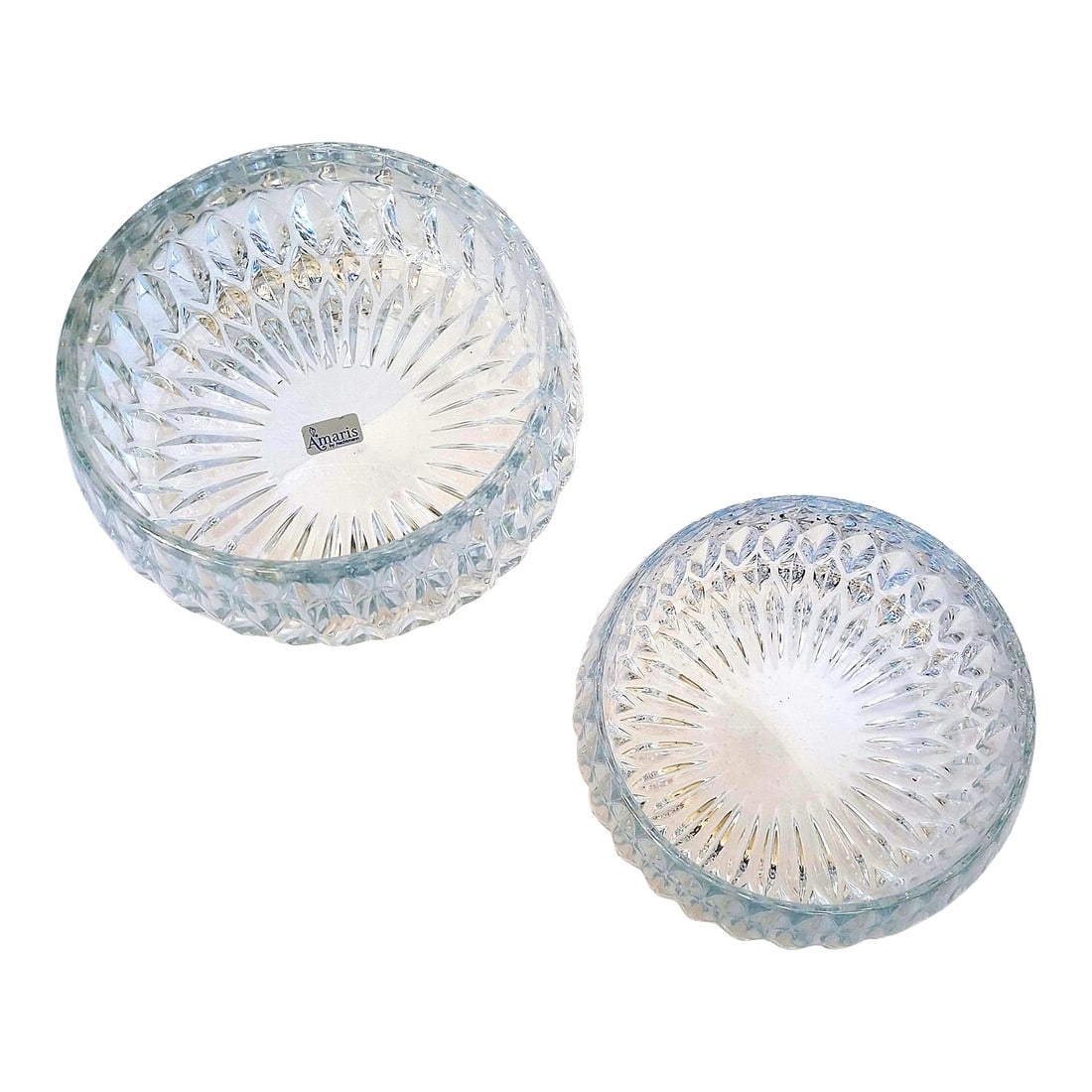 Set of 2 Gorham Althea Cut Full Lead Crystal Bowls, 1980s (1 of 7)