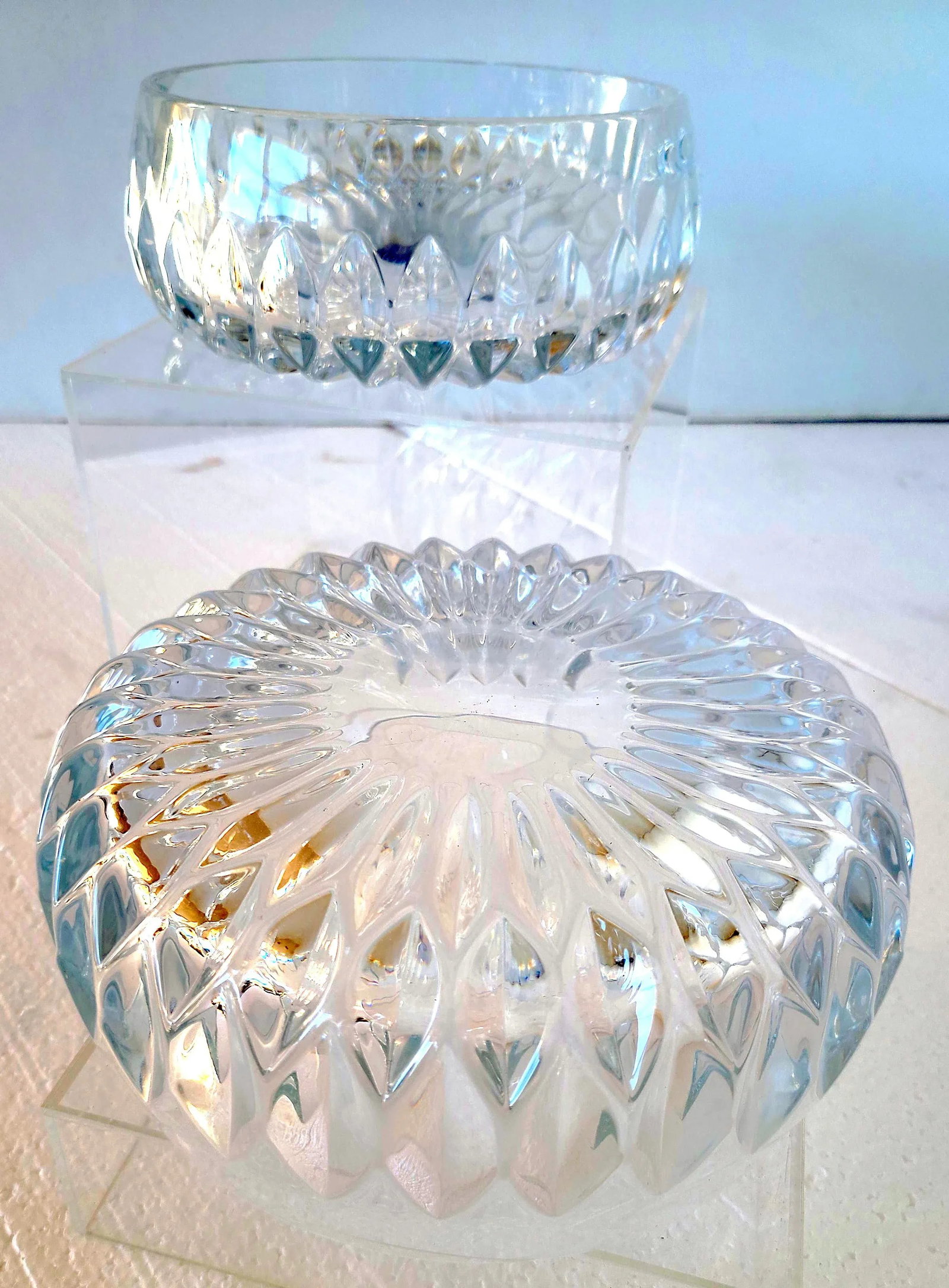 Set of 2 Gorham Althea Cut Full Lead Crystal Bowls, 1980s - 3