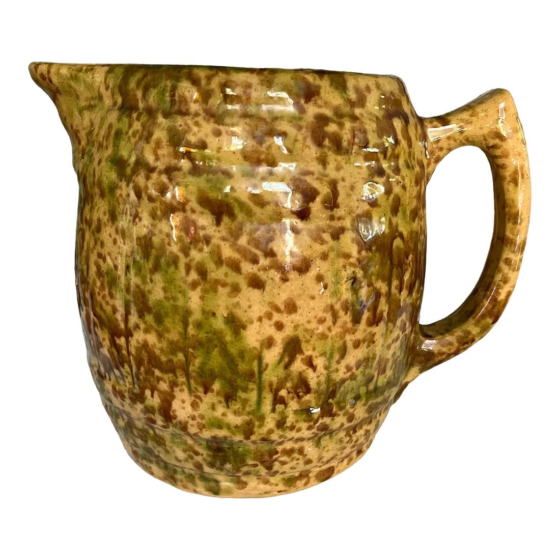 Antique Large Splatterware Ceramic Pitcher (1 of 12)