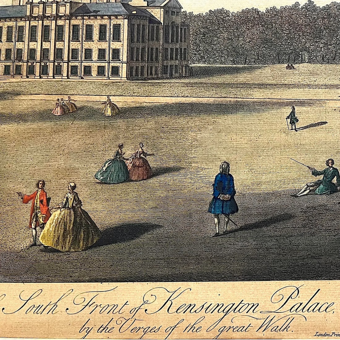 Neoclassical Engraving - Kensington Palace South View by Tinney - Early 19th Century - 6