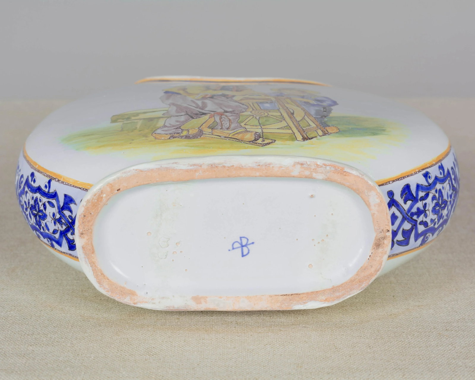 French Quimper Porquier Beau Faience Vase - 10