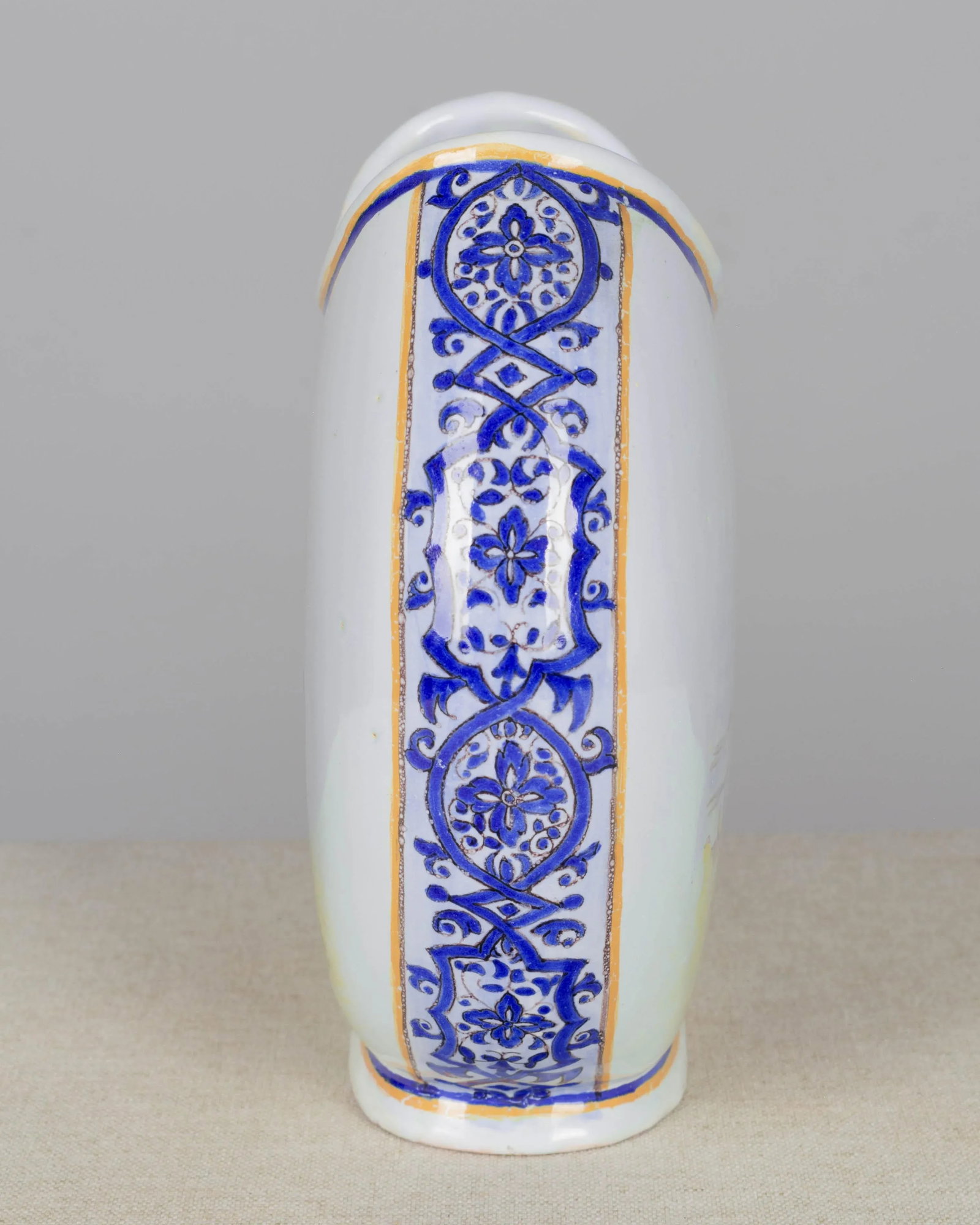 French Quimper Porquier Beau Faience Vase - 8