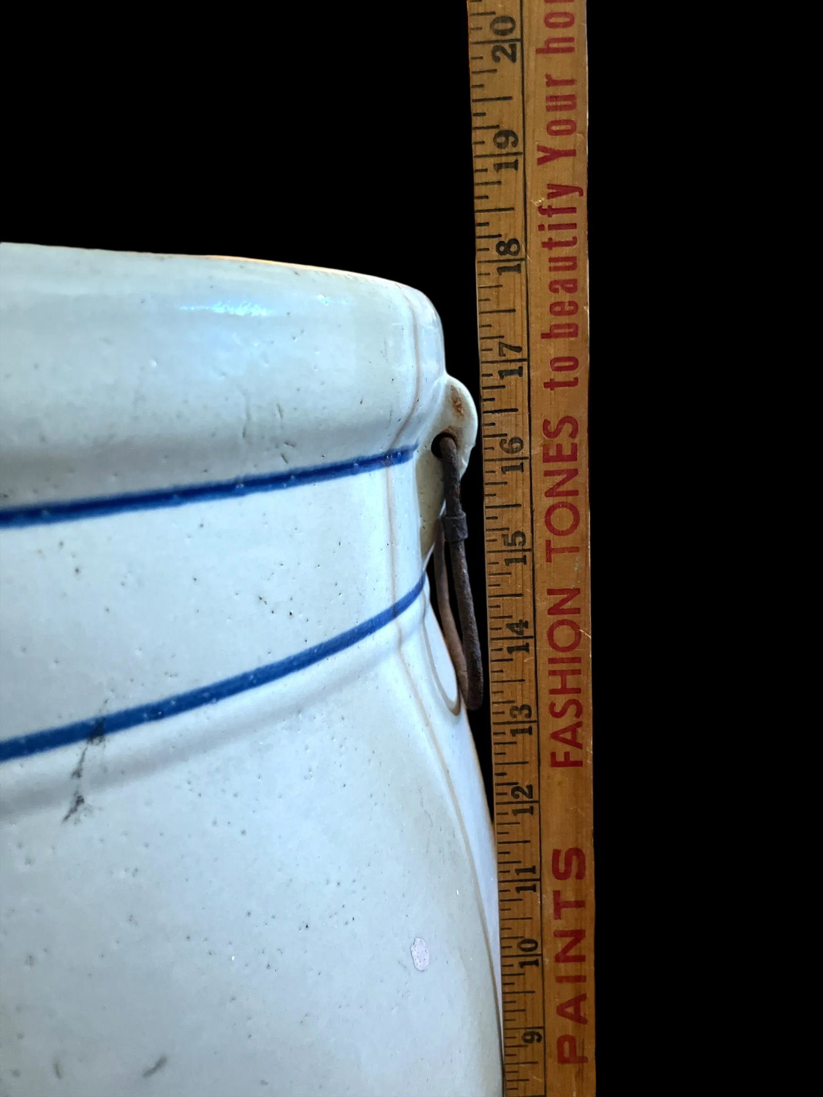 Antique Primitive 10 Gallon Red Wing Pottery Union Stoneware Water Cooler - 8