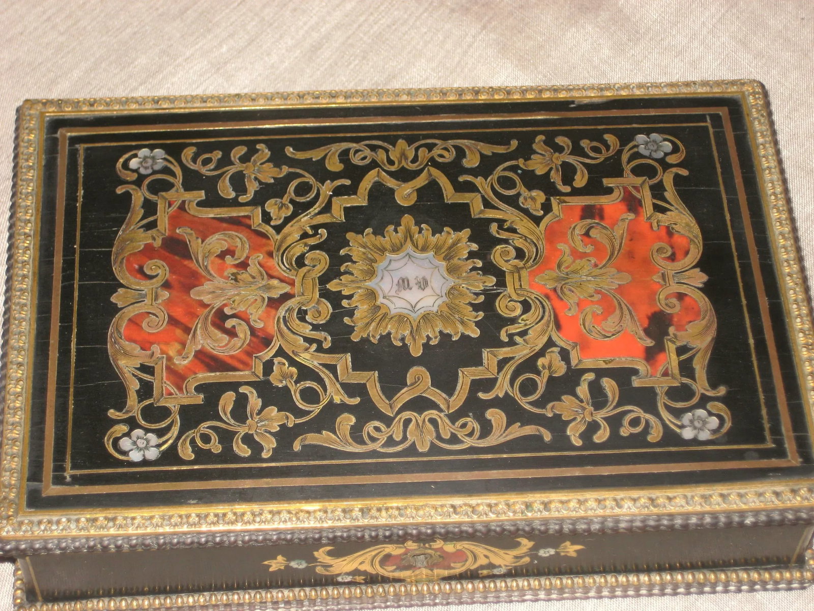 Mid 19th Century Napoleon III Boulle Style Ormolu Jewelry Box - 2
