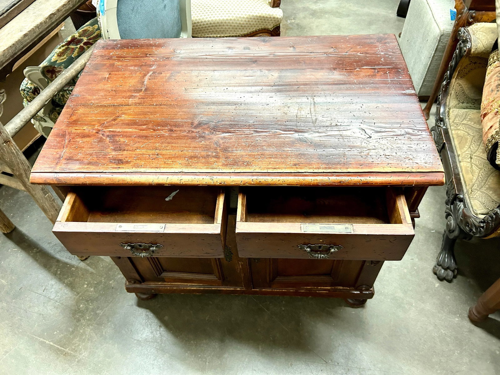 Antique Eastern European Sideboard Cabinet - 4